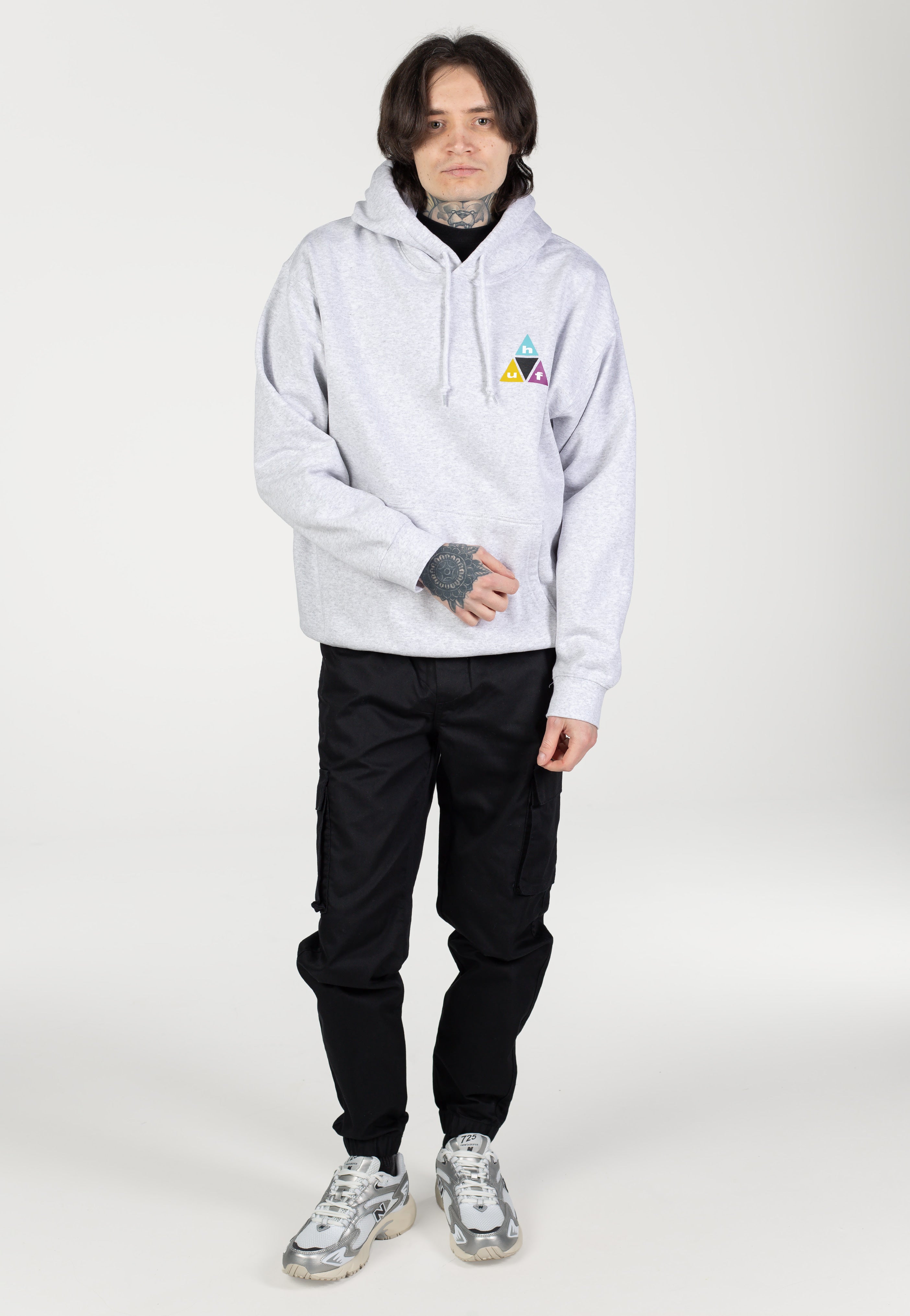 HUF - Prism TT PO Heather Grey - Hoodie | Men-Image