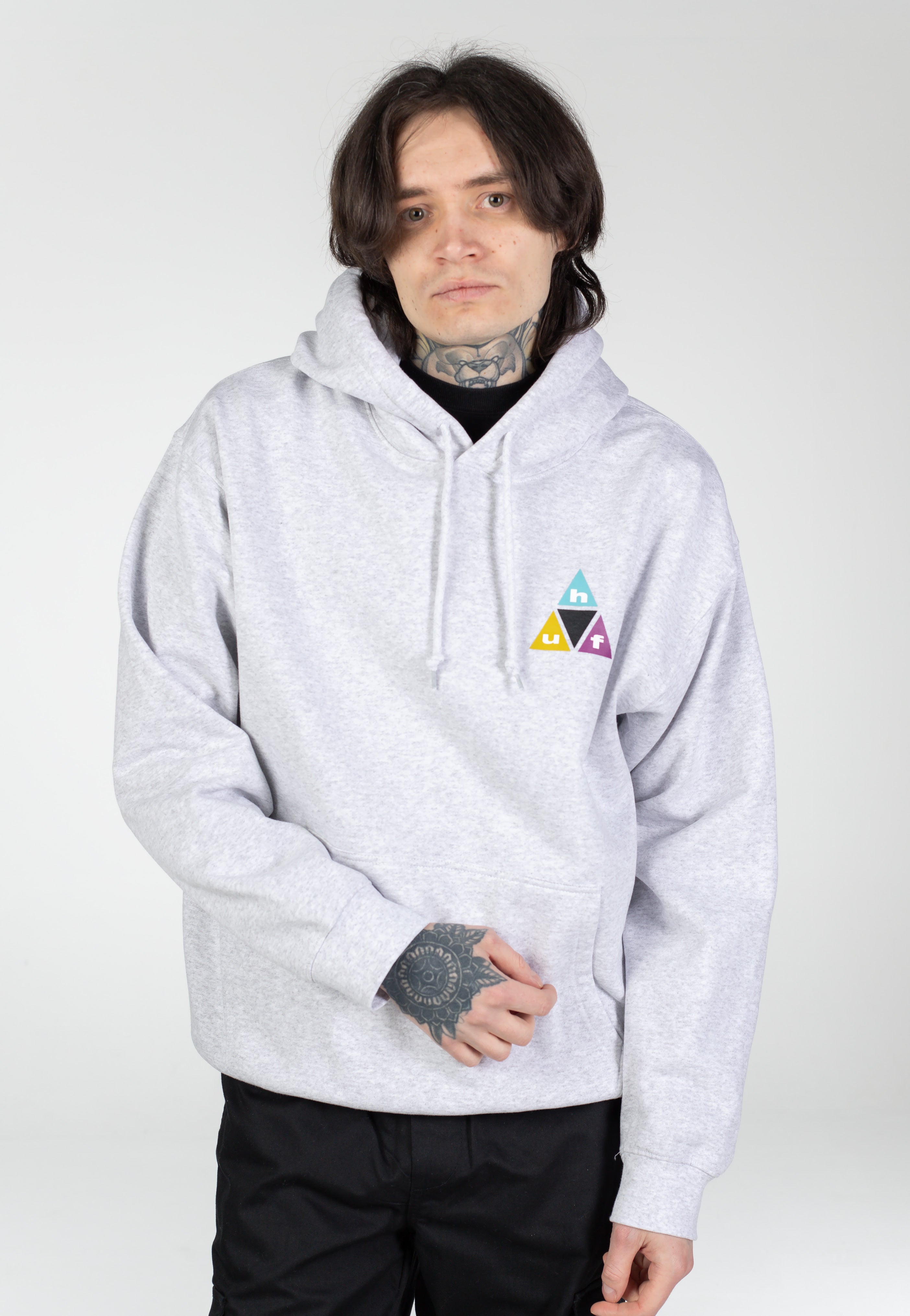 HUF - Prism TT PO Heather Grey - Hoodie | Men-Image