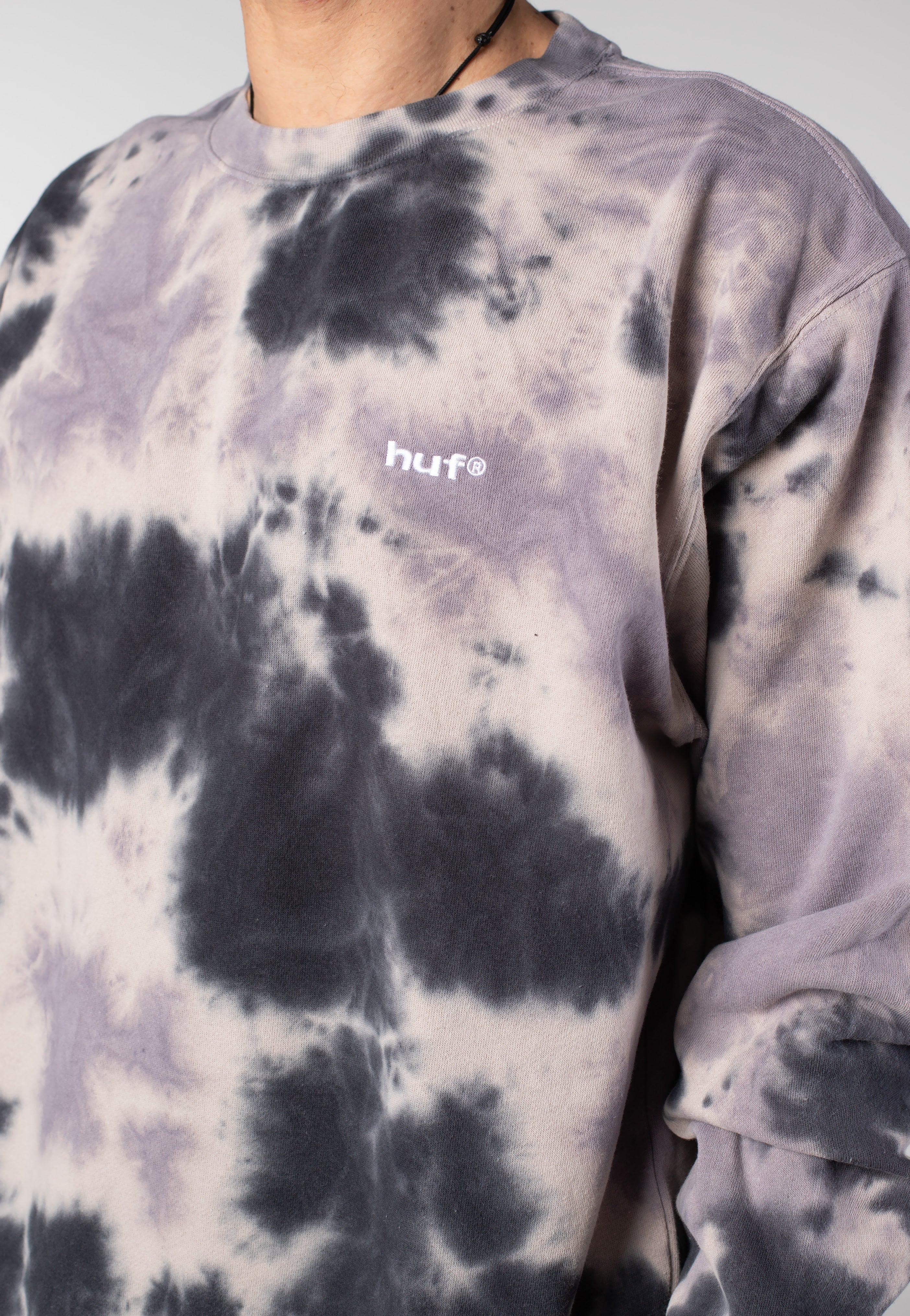 HUF - Tie Dye 89 Logo Crewneck Navy - Sweater | Men-Image