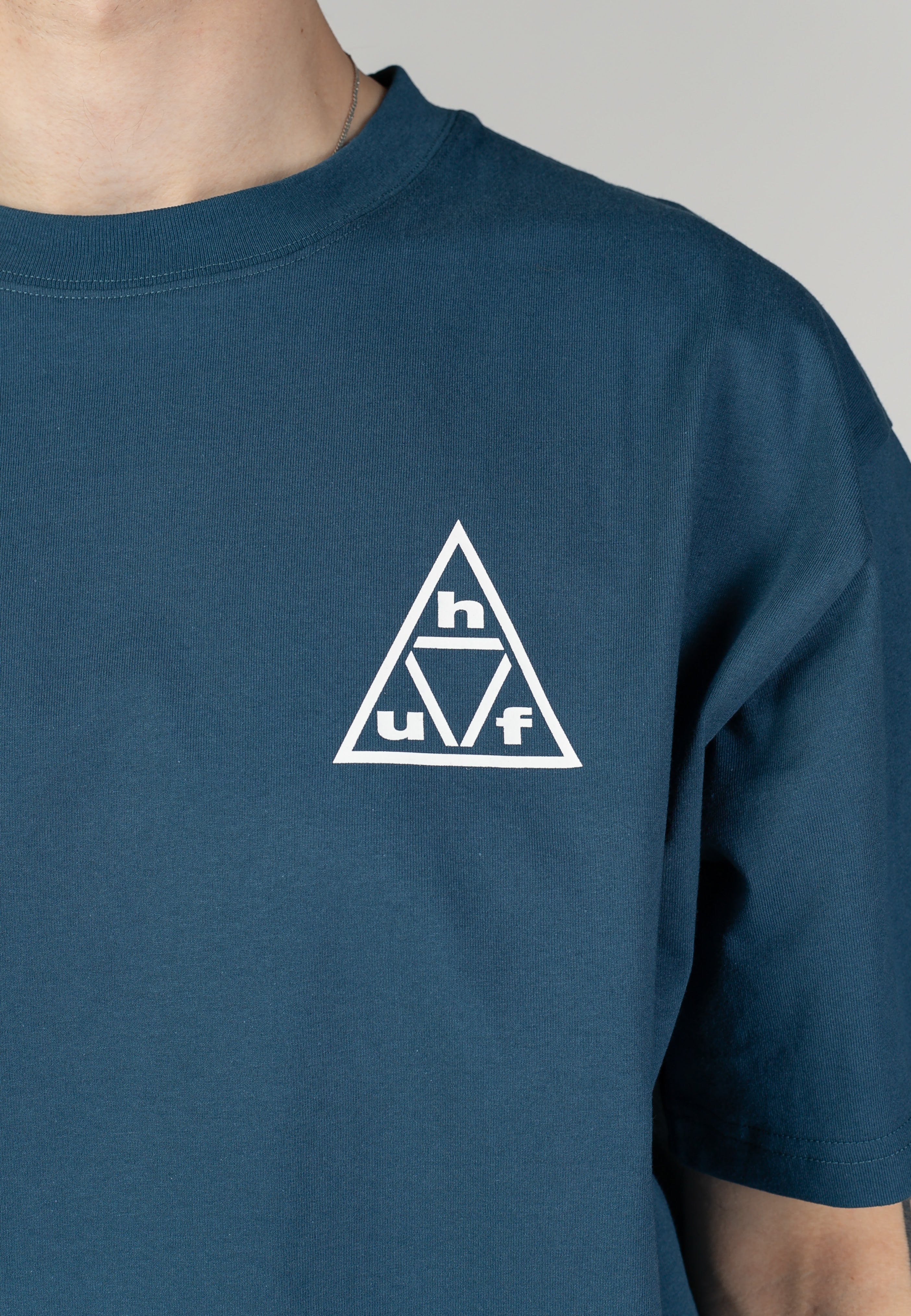 HUF - Triple Triangle Harbor Blue/White - T-Shirt | Men-Image