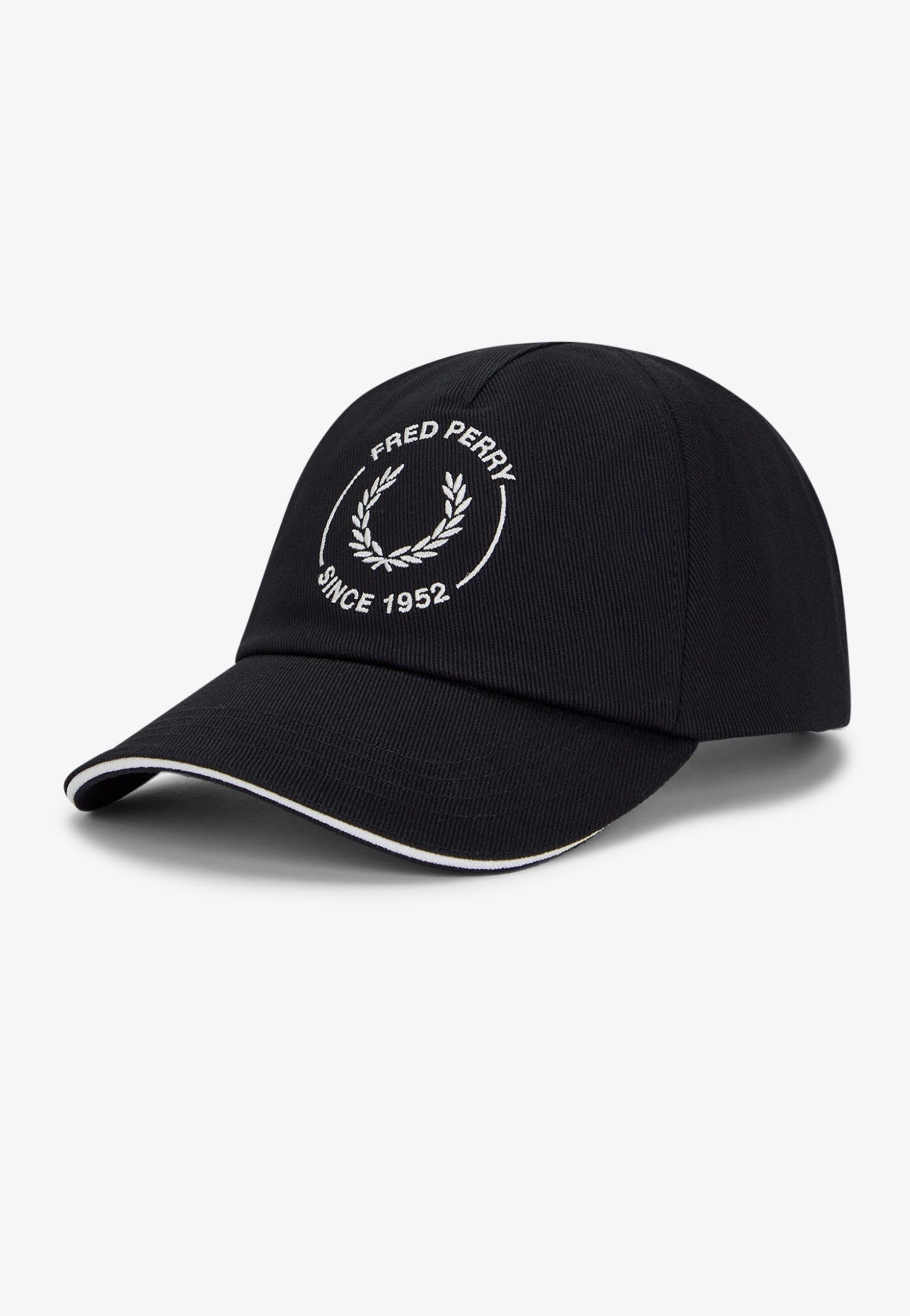 Fred Perry - Circle Branded Piped Twill Black - Cap | Neutral-Image