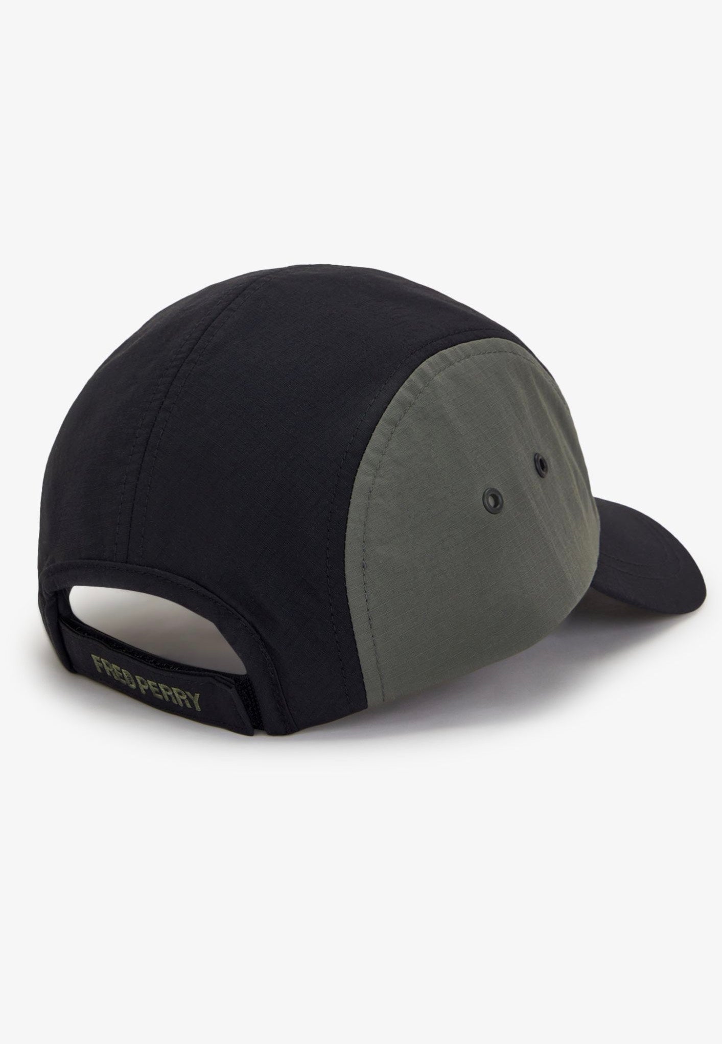 Fred Perry - Blocked 5 Panel Ripstop Black - Cap | Neutral-Image