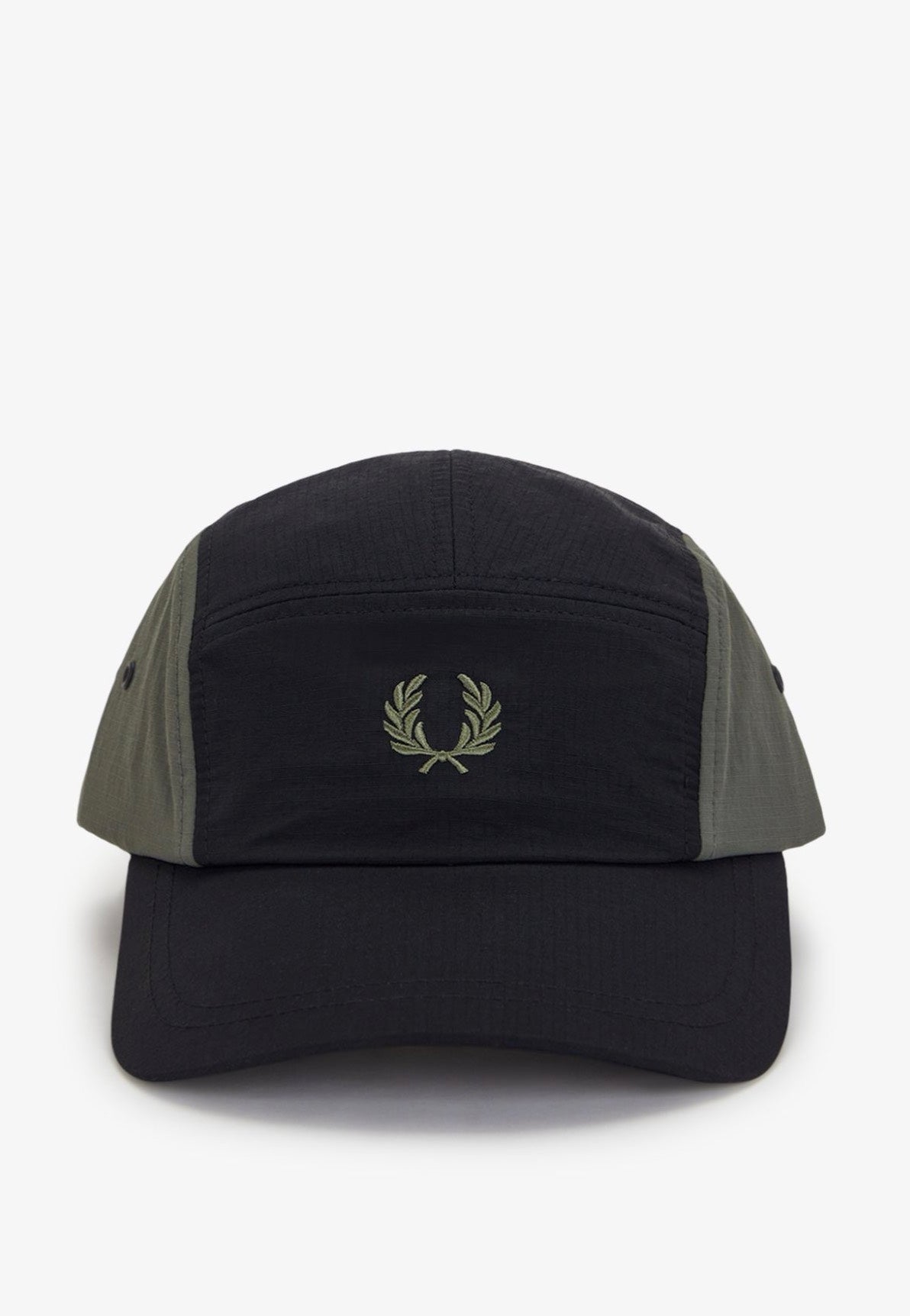 Fred Perry - Blocked 5 Panel Ripstop Black - Cap | Neutral-Image