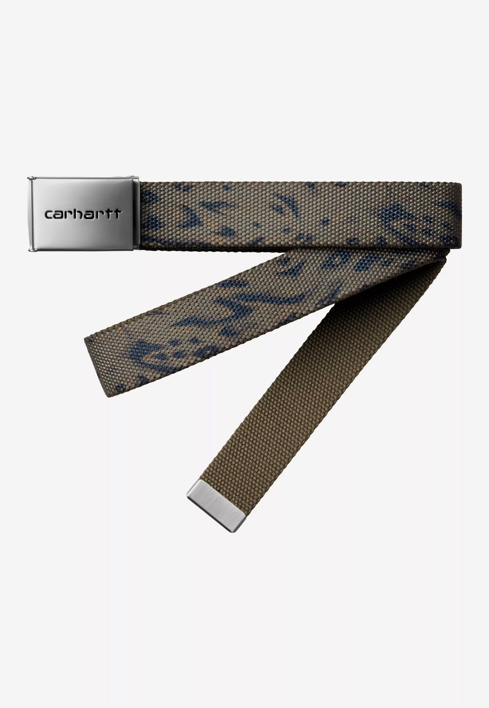 Carhartt WIP - Clip Chrome Duck Feather Print Cypress - Belt | Neutral-Image