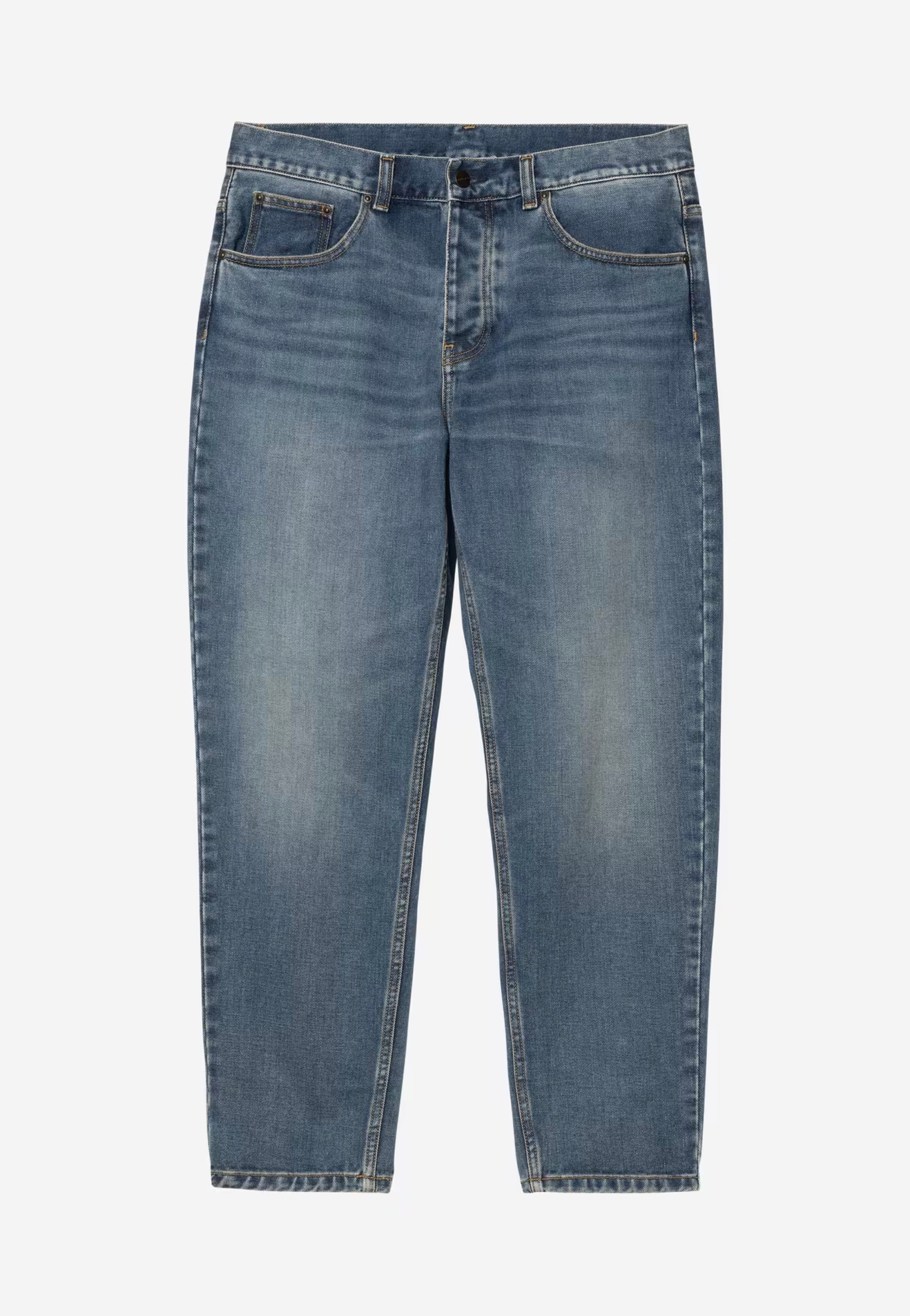 Carhartt WIP - Newel Dark Used Wash Blue - Pants | Men-Image