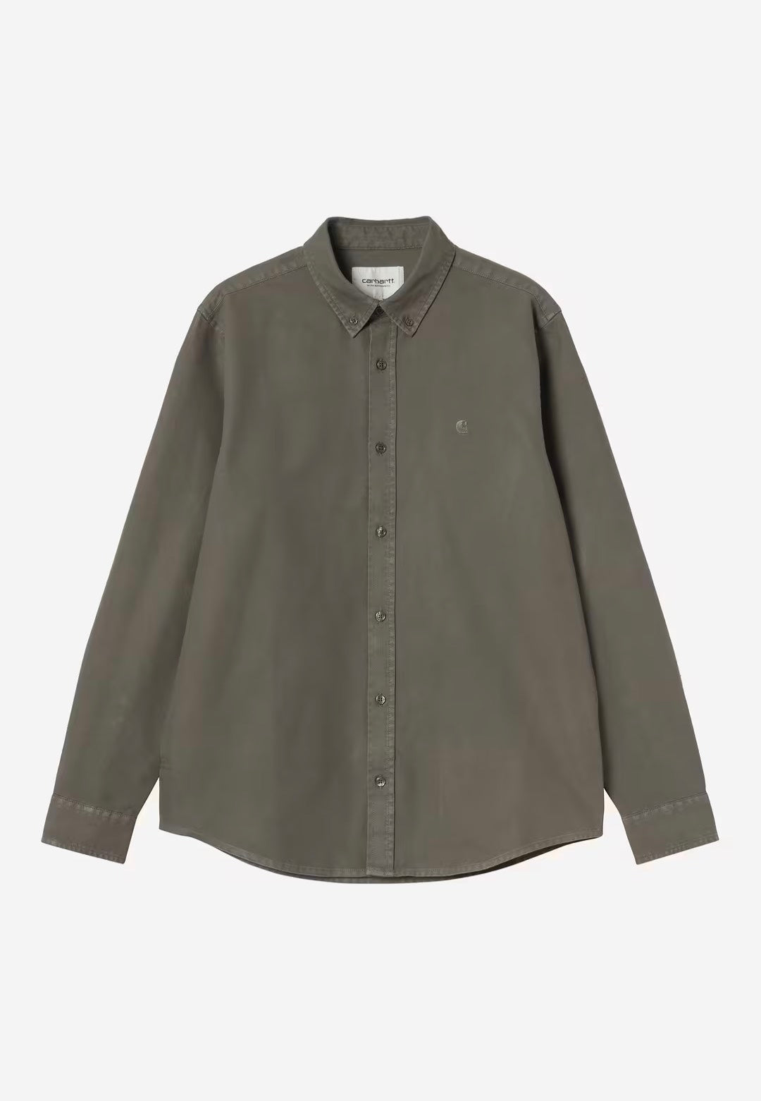 Carhartt WIP Bolton Garment Dyed Shungite Košile | Men-Image