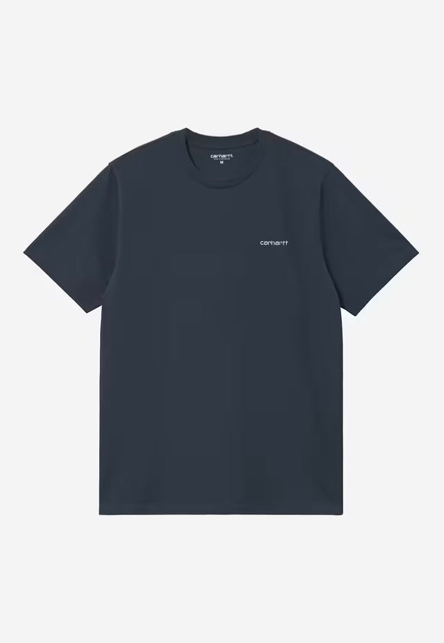 Carhartt WIP - Script Embroidery Deep Night/White - T-Shirt | Men-Image