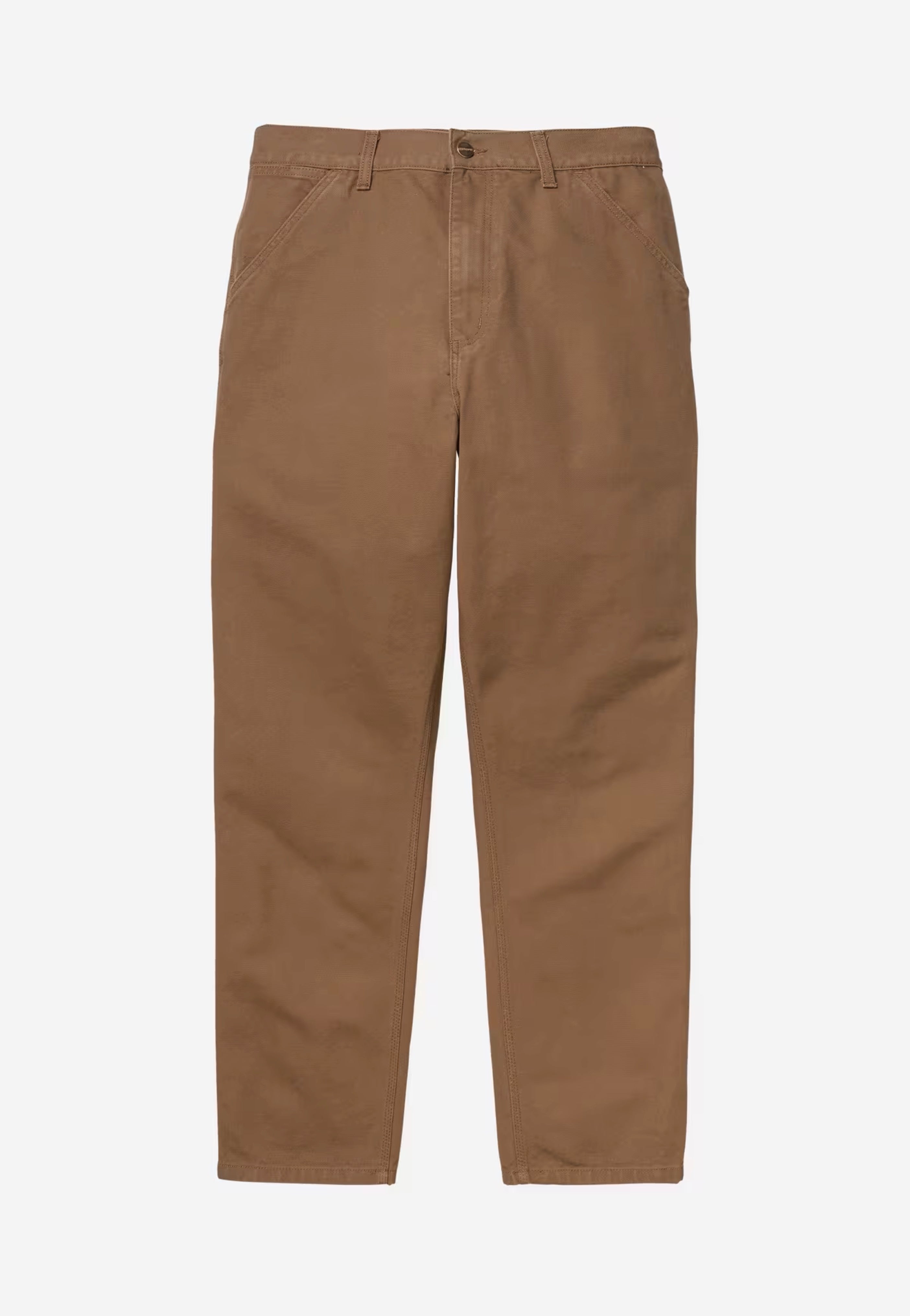 Carhartt WIP - Single Knee Rinsed Hamilton Brown - Pants | Men-Image