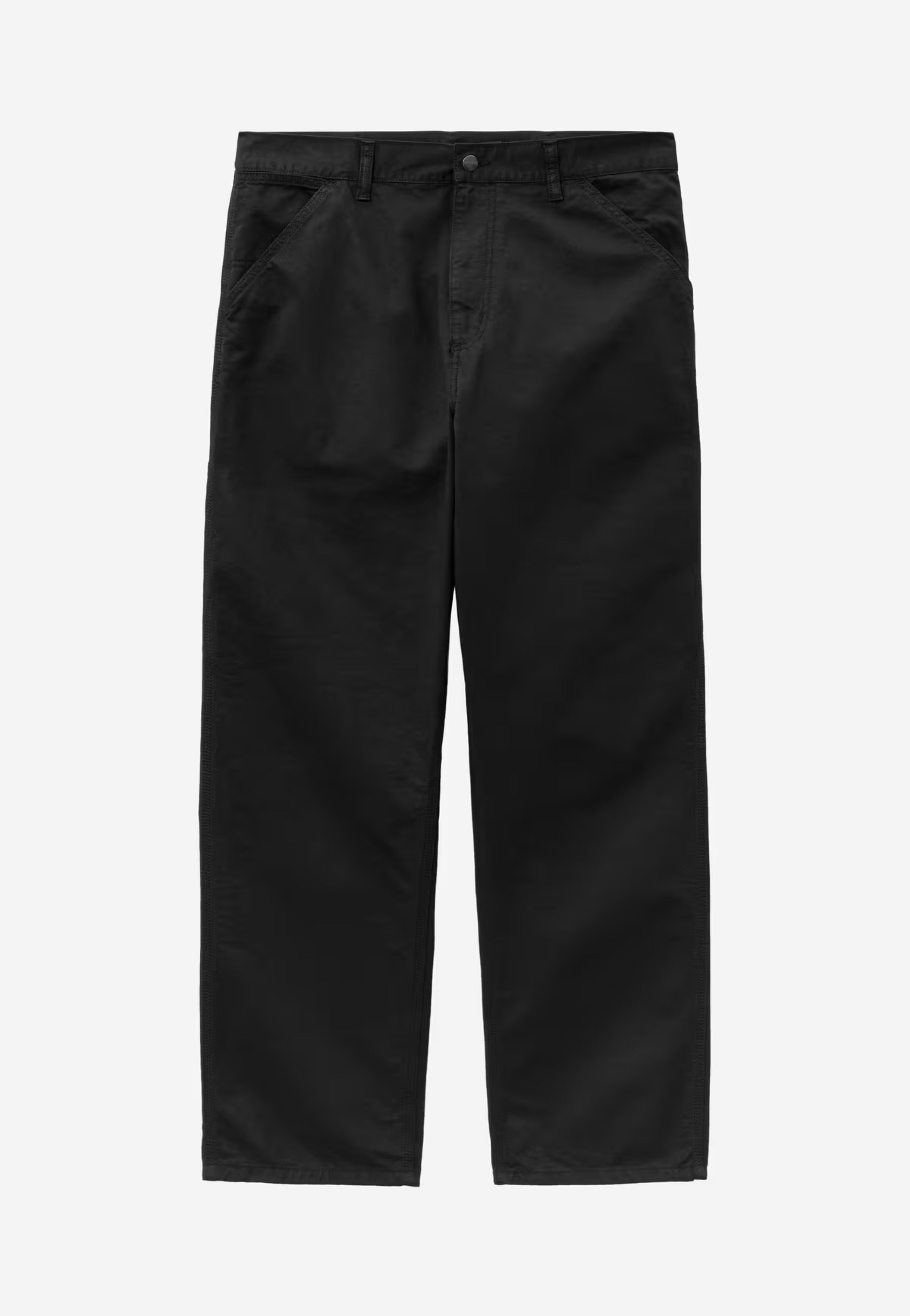 Carhartt WIP - Single Knee Garment Dyed Black - Pants | Men-Image