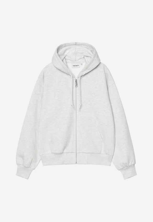 Carhartt WIP W' Hooded Casey Ash Heather/Silver Mikina na zip | Women-Image