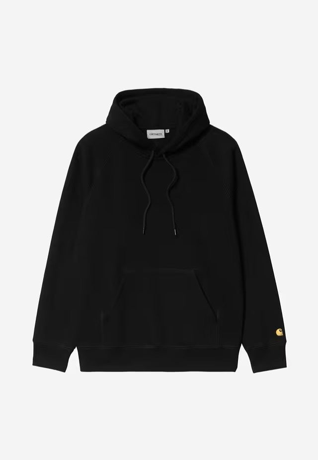 Carhartt WIP - Hooded Chase Black/Gold - Hoodie | Men-Image