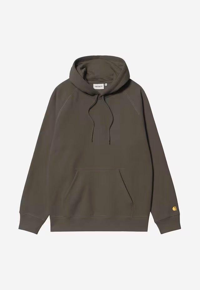 Carhartt WIP - Hooded Chase Shungite/Gold - Hoodie | Men-Image