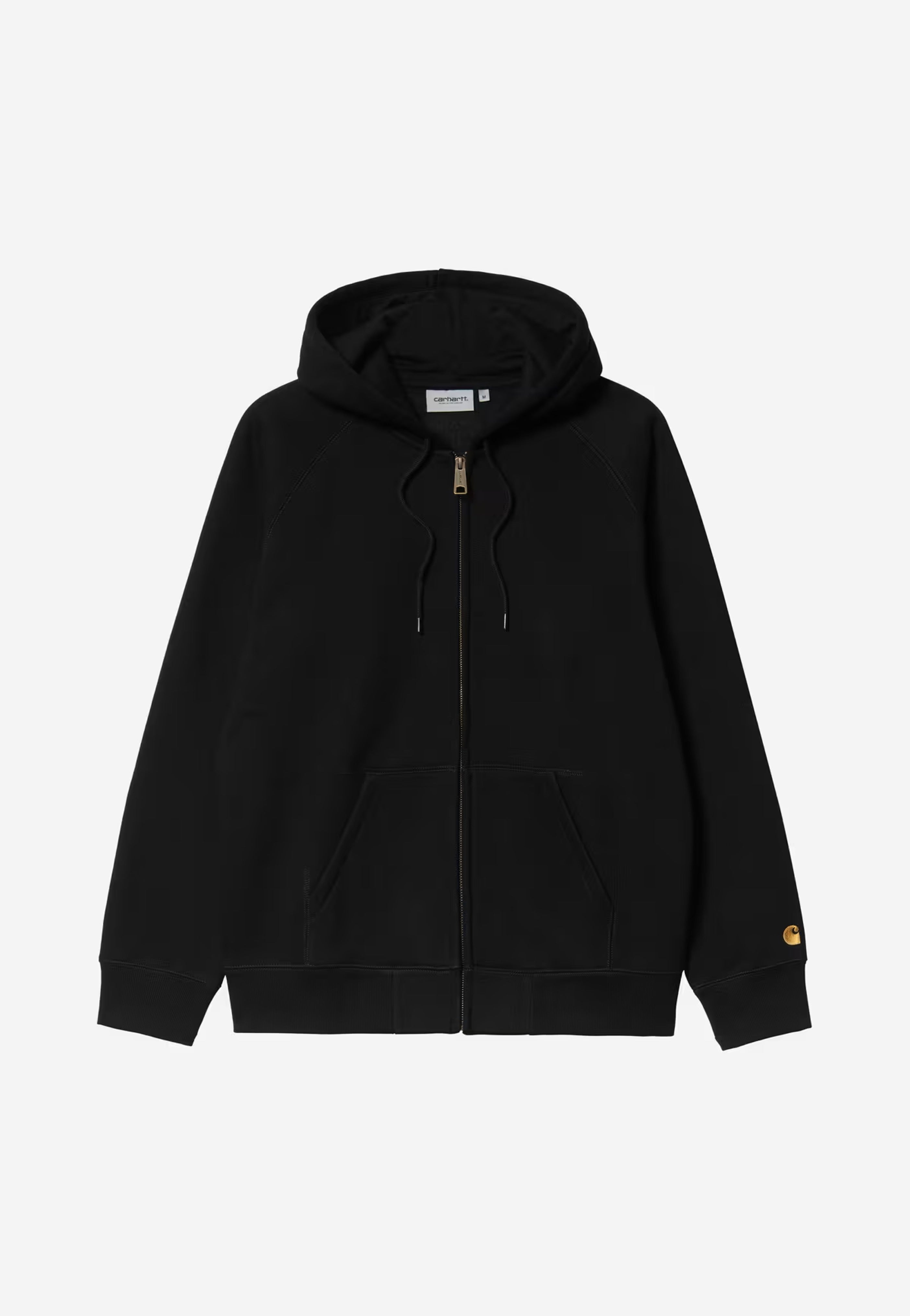Carhartt WIP - Hooded Chase Black/Gold - Zipper | Men-Image