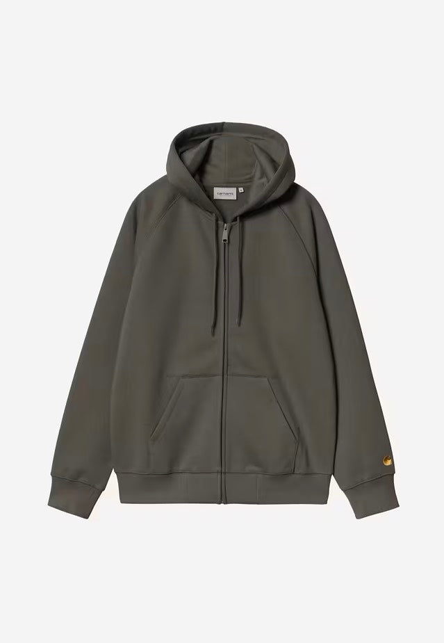 Carhartt WIP - Hooded Chase Shungite/Gold - Zipper | Men-Image