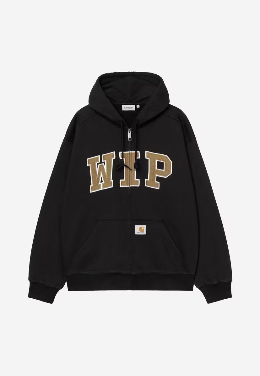 Carhartt WIP Hooded WIP Sweat Stone Washed Black Bunda | Men-Image