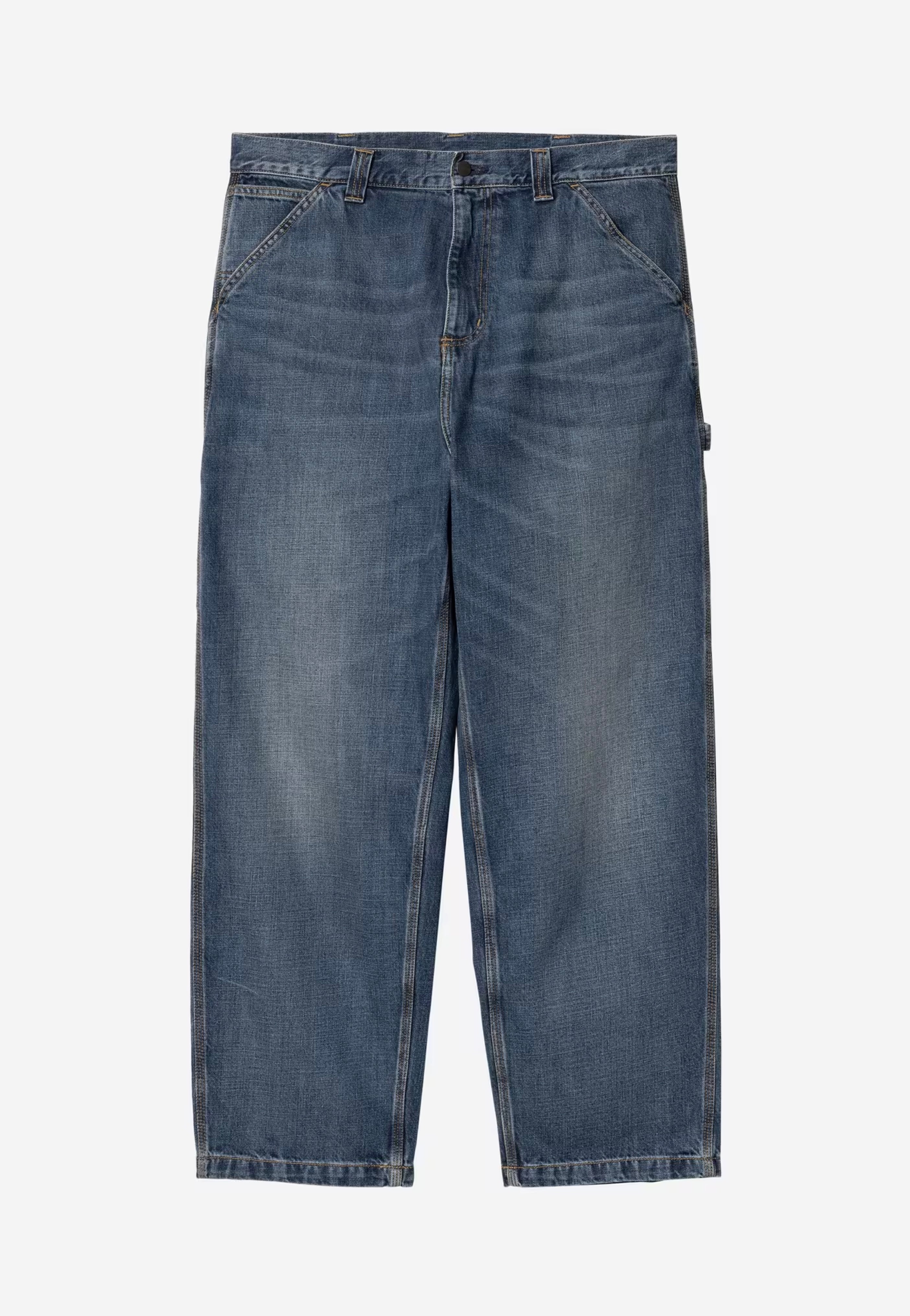 Carhartt WIP - OG Single Knee Dark Used Wash Blue - Pants | Men-Image