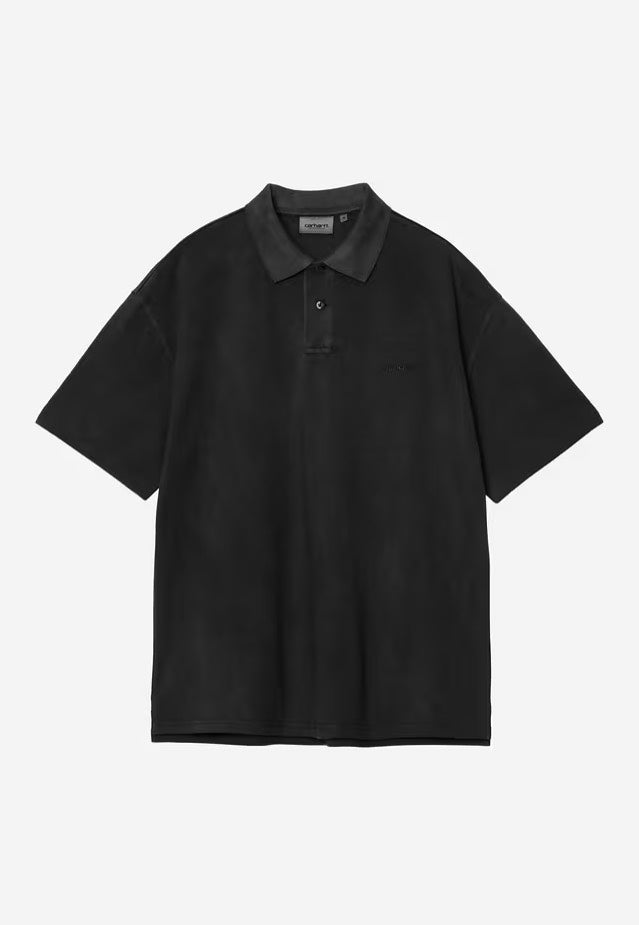 Carhartt WIP - Wayne Garment Dyed Black - Polo | Men-Image