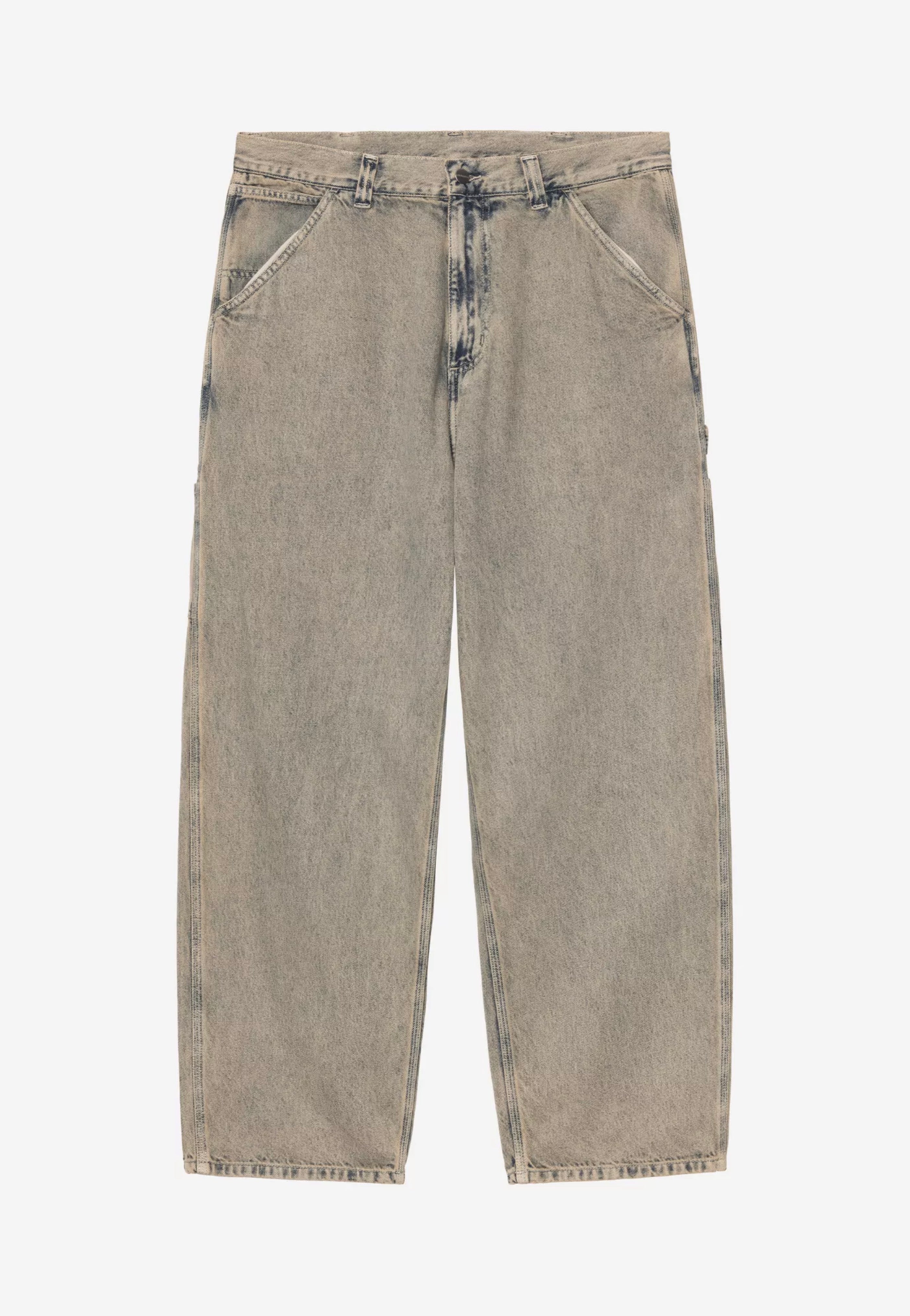 Carhartt WIP - OG Single Knee Blue/Leather Garment Dyed - Jeans | Men-Image