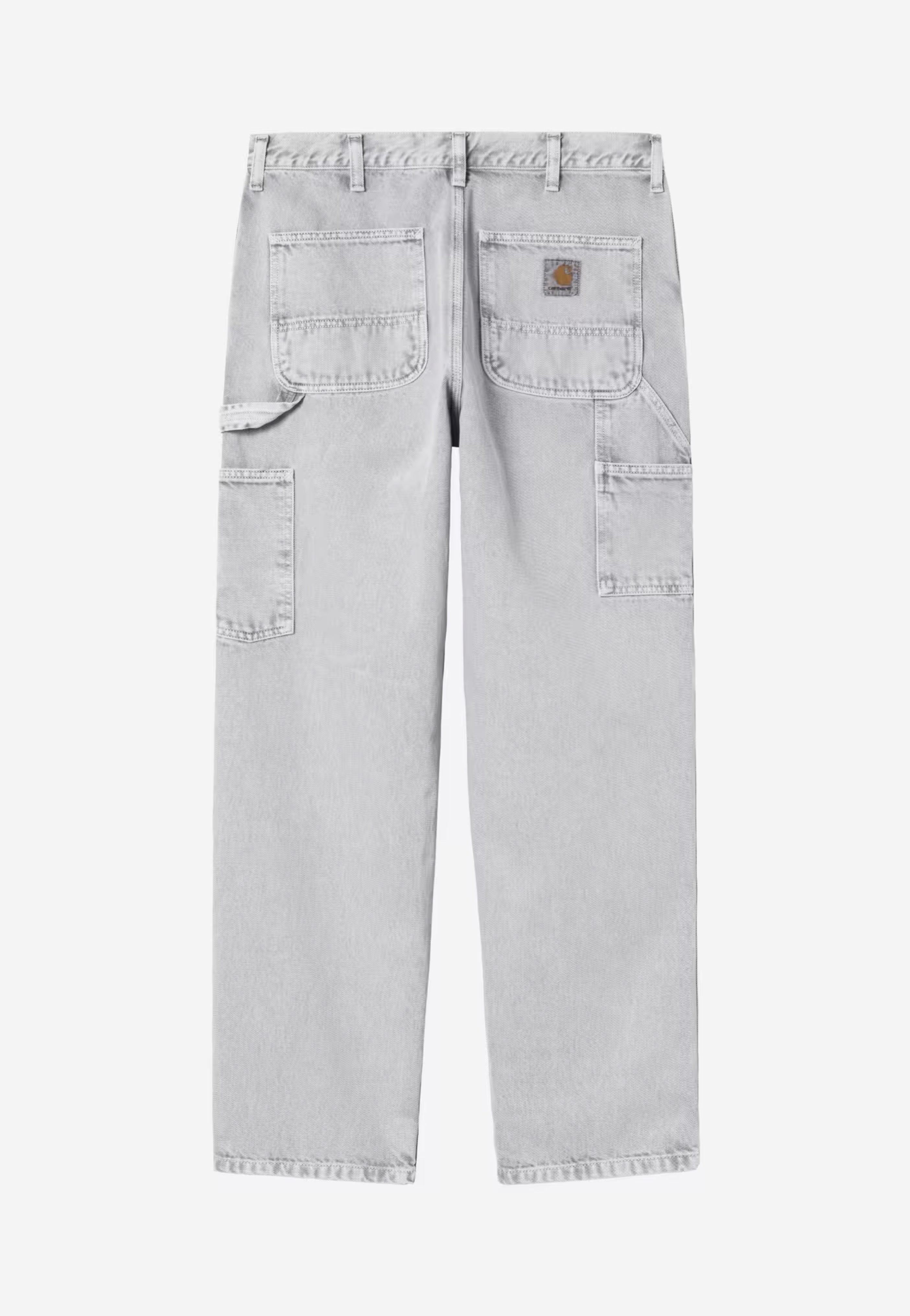 Carhartt WIP - Single Knee Black Chalk Wash - Pants | Men-Image