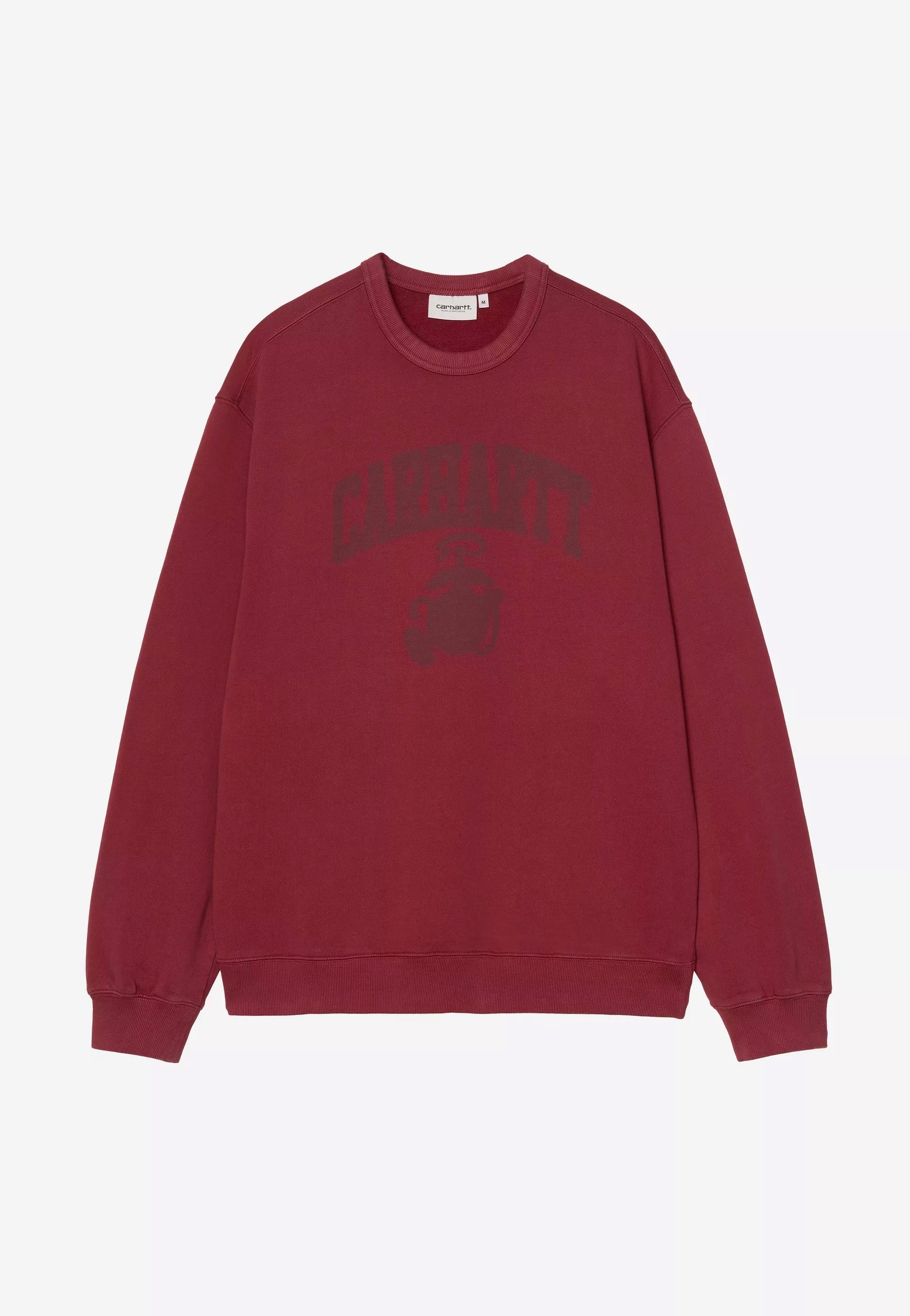 Carhartt WIP - Faded Pond Corps Heavy Stone Wash Marsala - Sweater | Men-Image