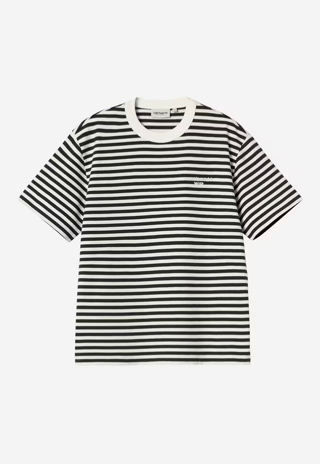 Carhartt WIP - W' Ezra Stripe, Black/Wax - T-Shirt | Women-Image