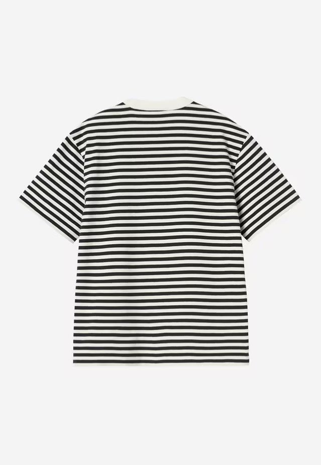 Carhartt WIP - W' Ezra Stripe, Black/Wax - T-Shirt | Women-Image
