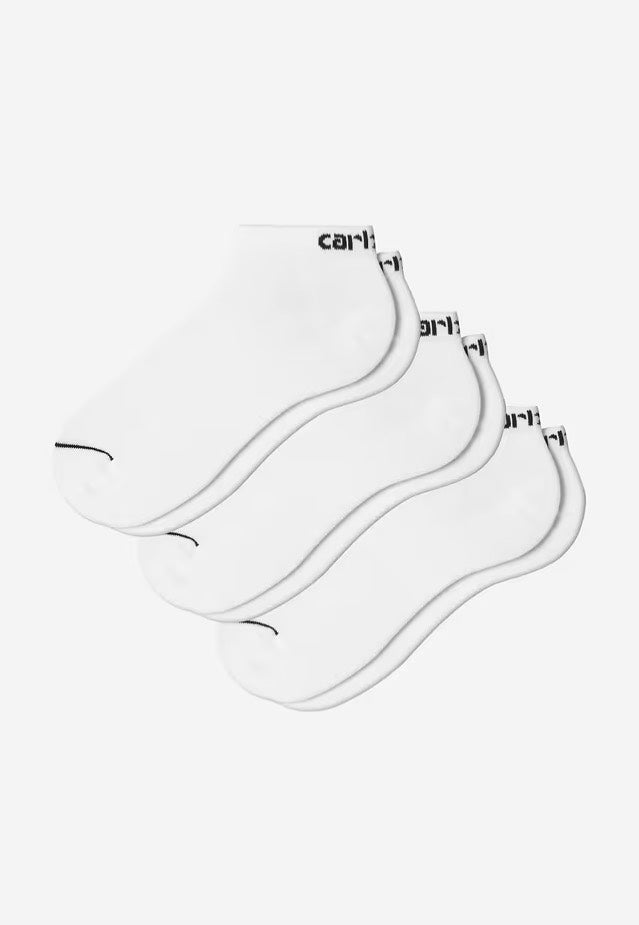 Carhartt WIP - Script Sneakers Pack Of 3 White/Black - Socks | Neutral-Image