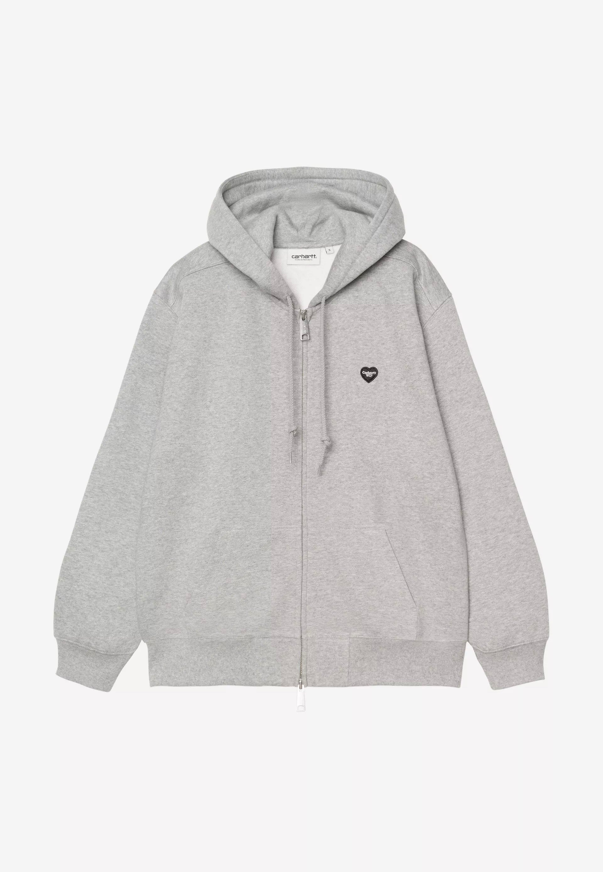 Carhartt WIP - W' HD Small Heart Patch Grey Heather/Black - Hoodie | Women-Image