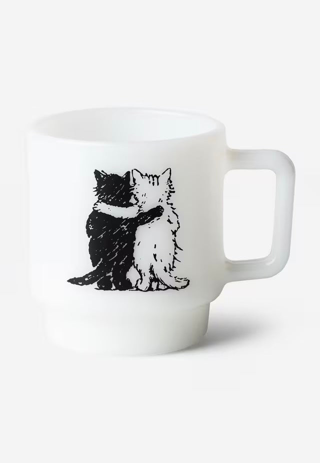 Carhartt WIP - Hugging Cats Glass White - Mug | Neutral-Image