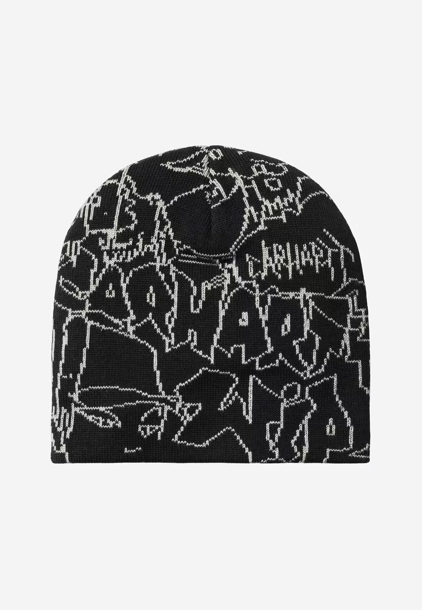 Carhartt WIP Blinkerfluid Black/Wax Beanie | Neutral-Image