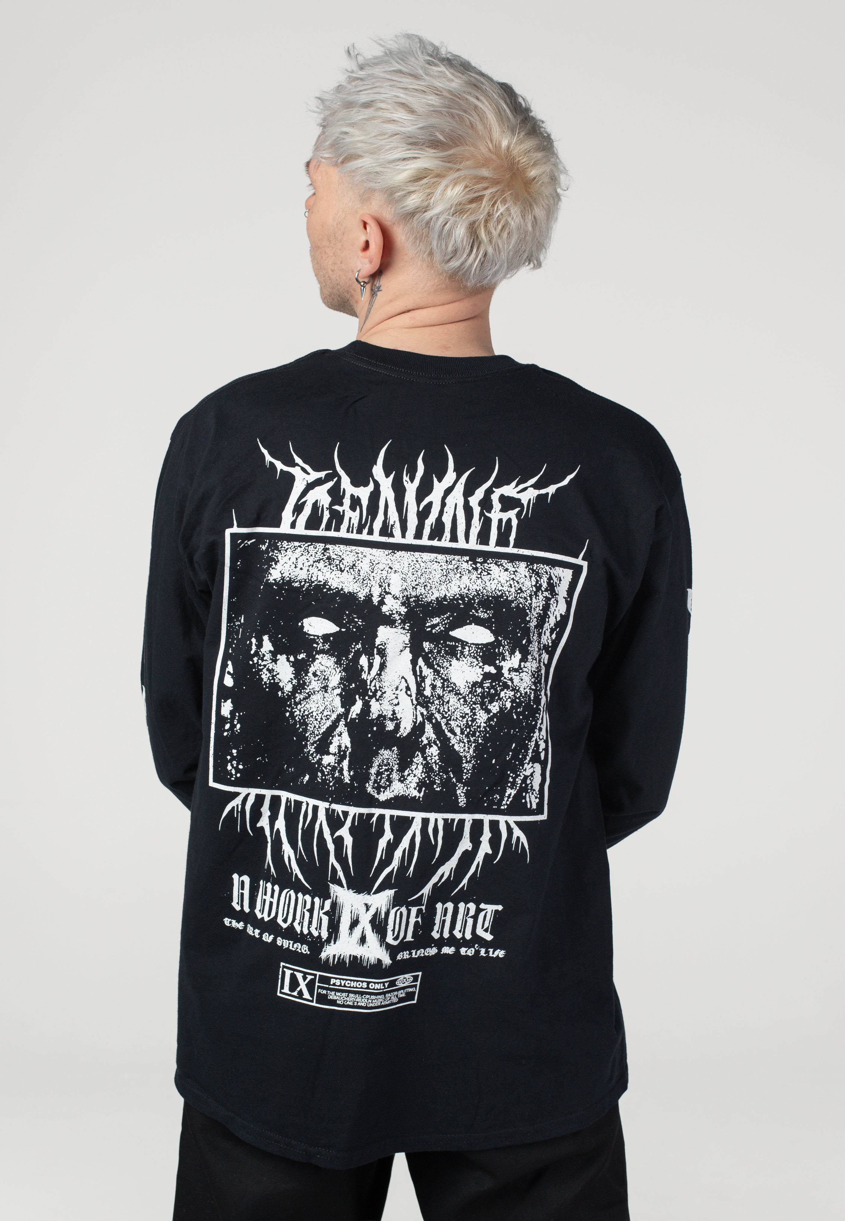 激レア 希少 ICE NINE KILLS 長袖 Tシャツ バンT M Ice Nine Kills - Pop Up Stores 2025 Work Of Art - Longsleeve