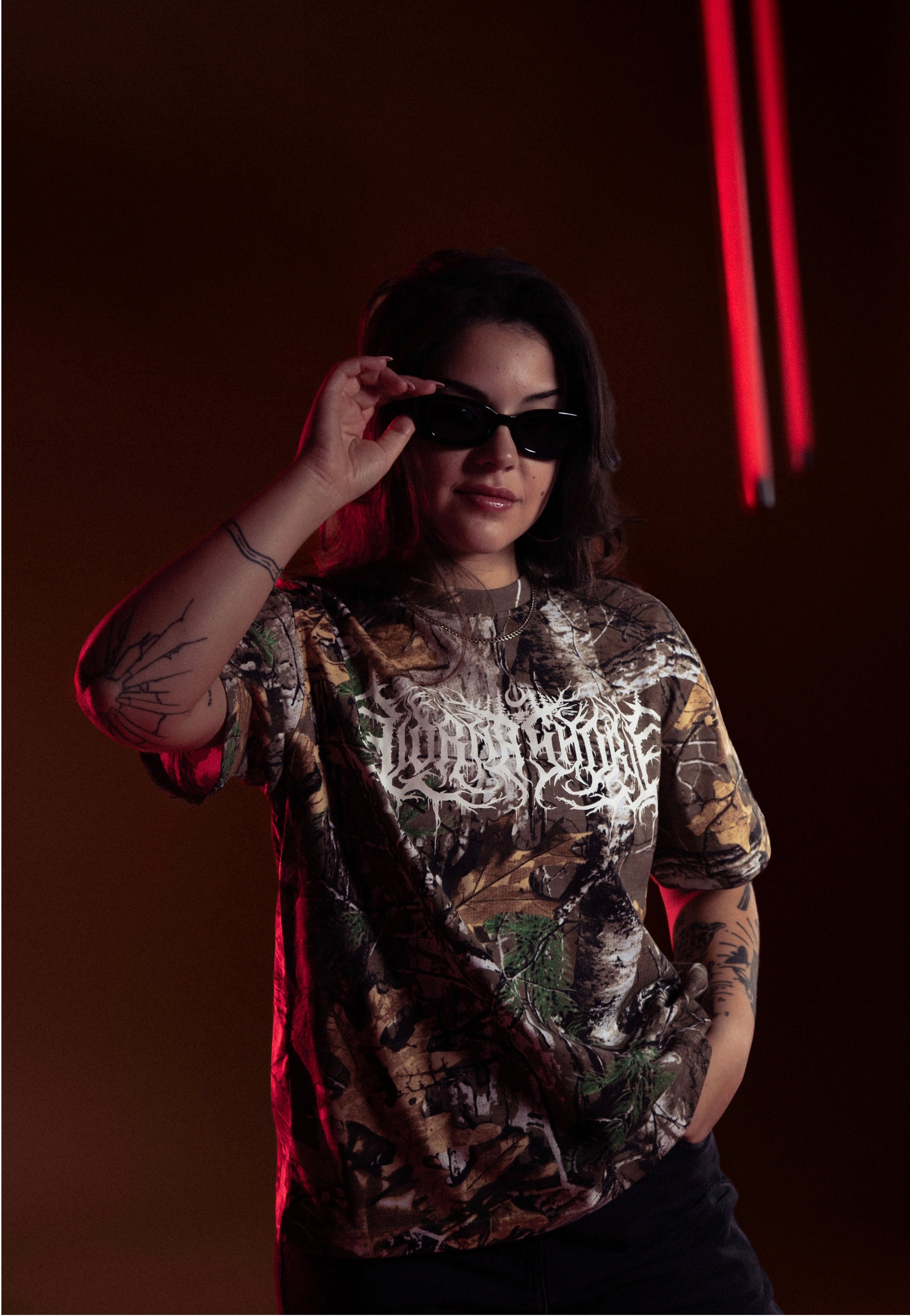 Lorna Shore Logo Real Camo T-Shirt | Women-Image