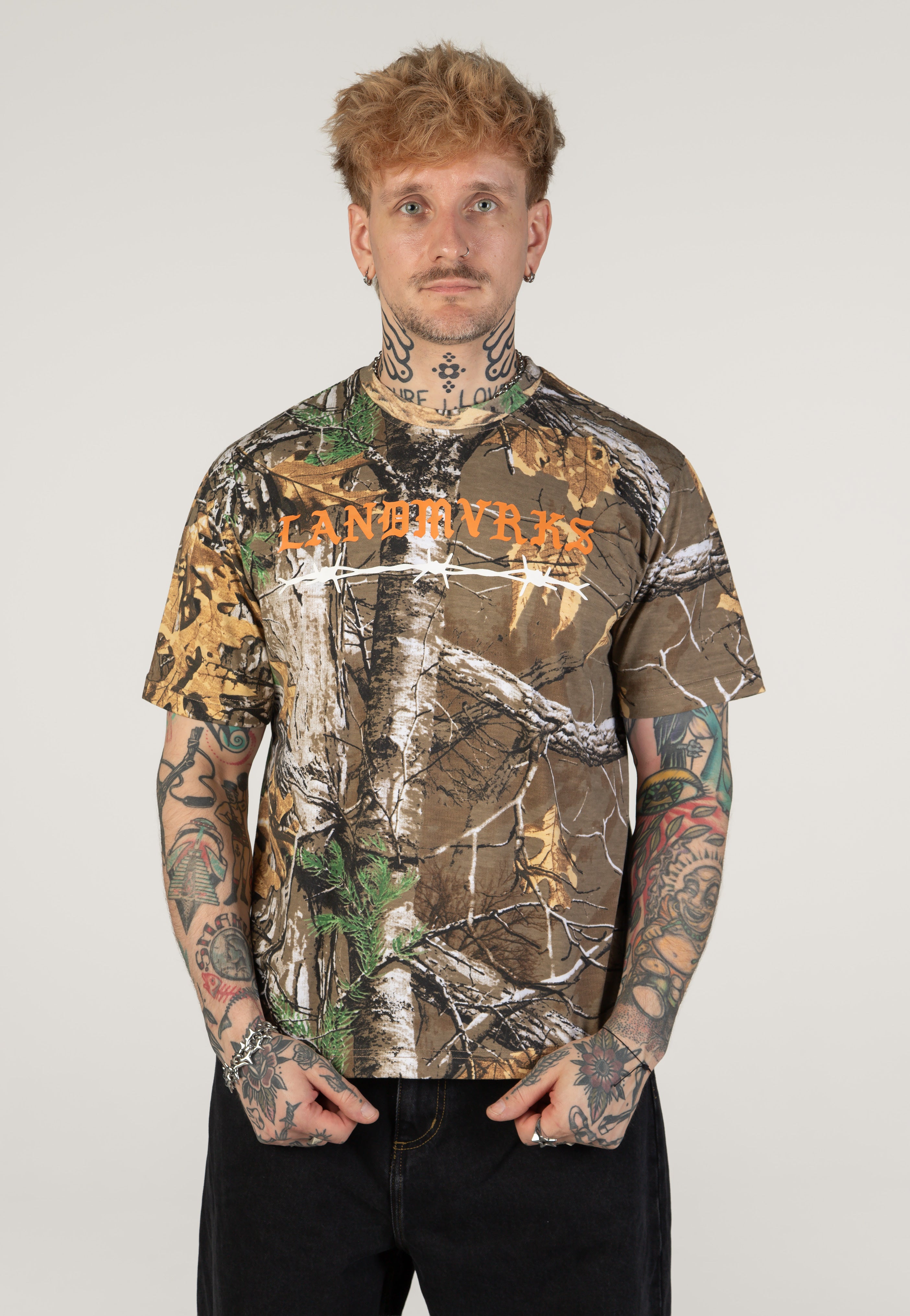 Landmvrks Barbed Wire Real Camo T-shirt | Men-Image