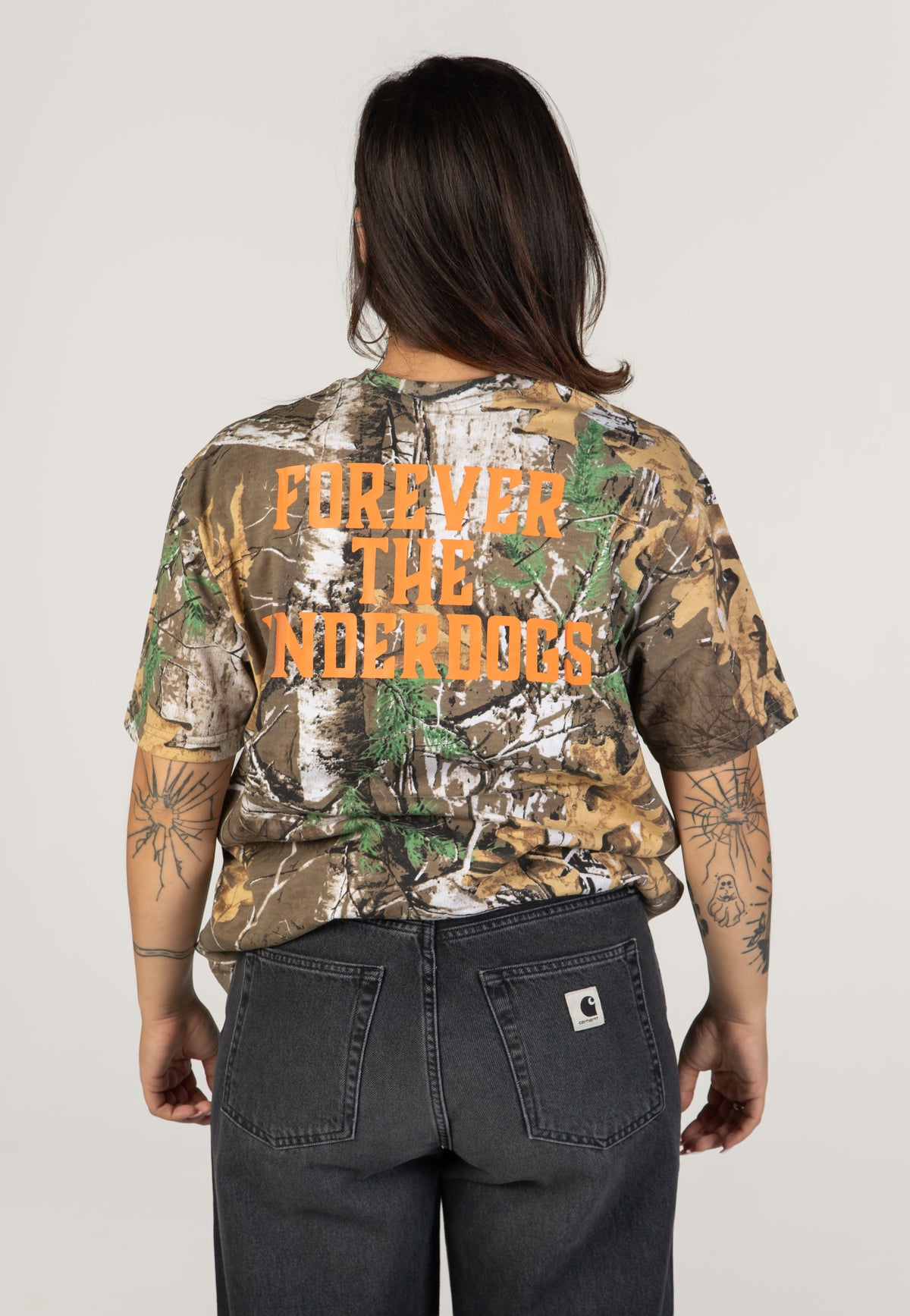Parkway Drive Forever The Underdogs Real Camo T-shirt | Women-Image