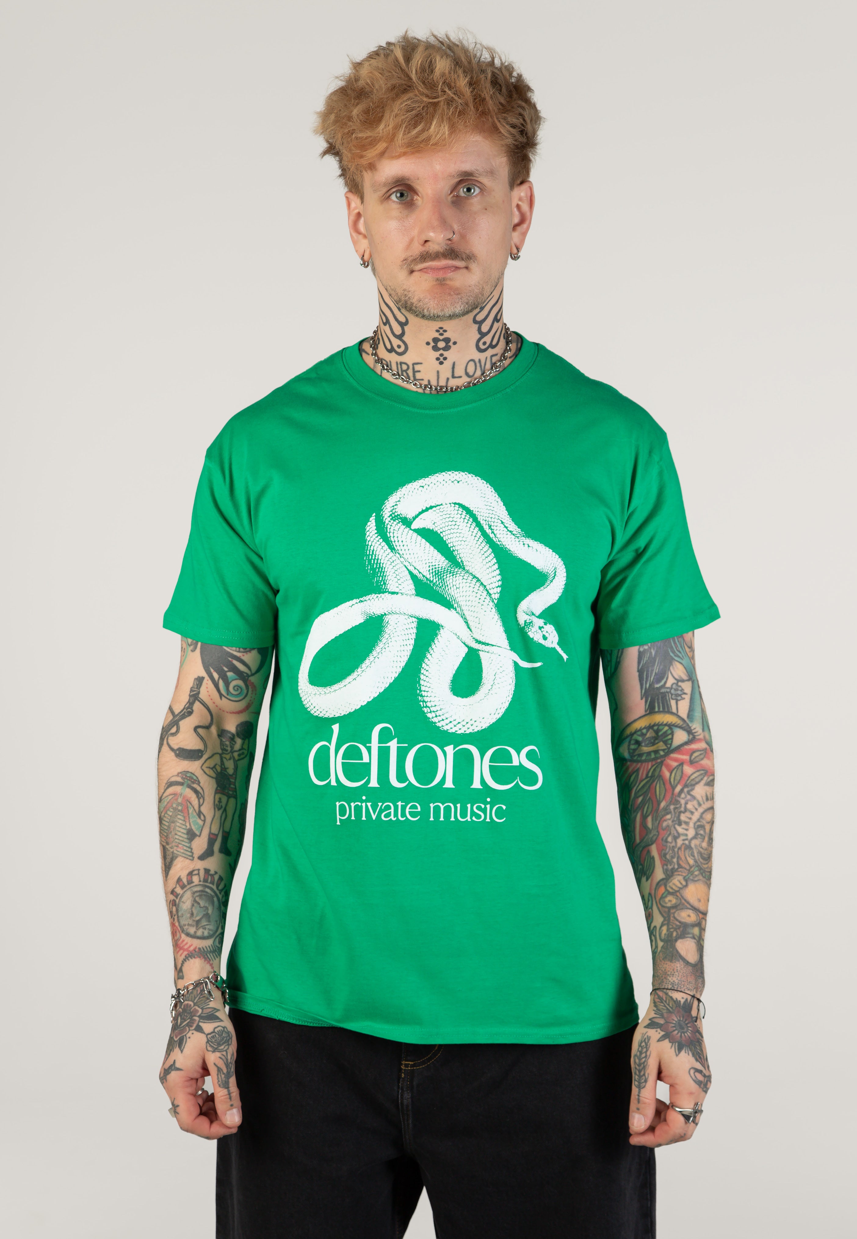 Deftones Private Music Mono Green T-Shirt | Men-Image