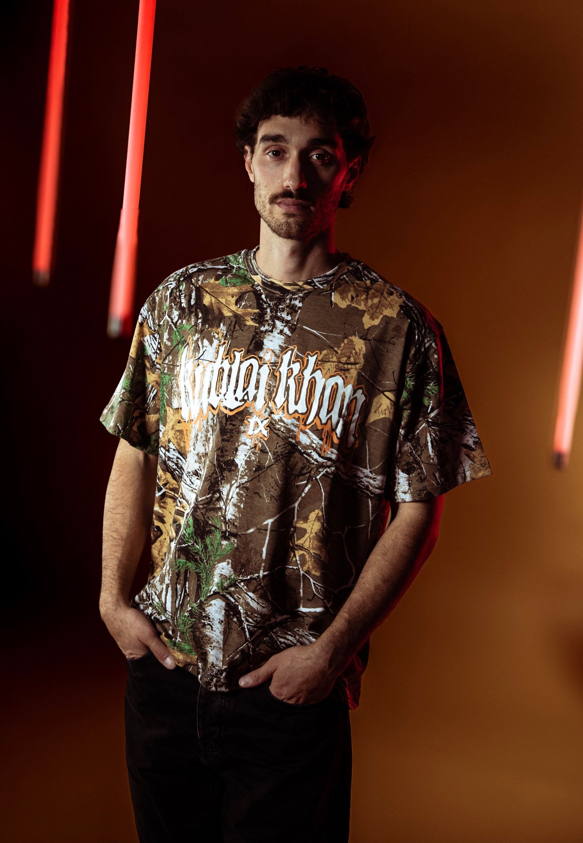 Kublai Khan Khan Is King Real Camo T-Shirt | Men-Image