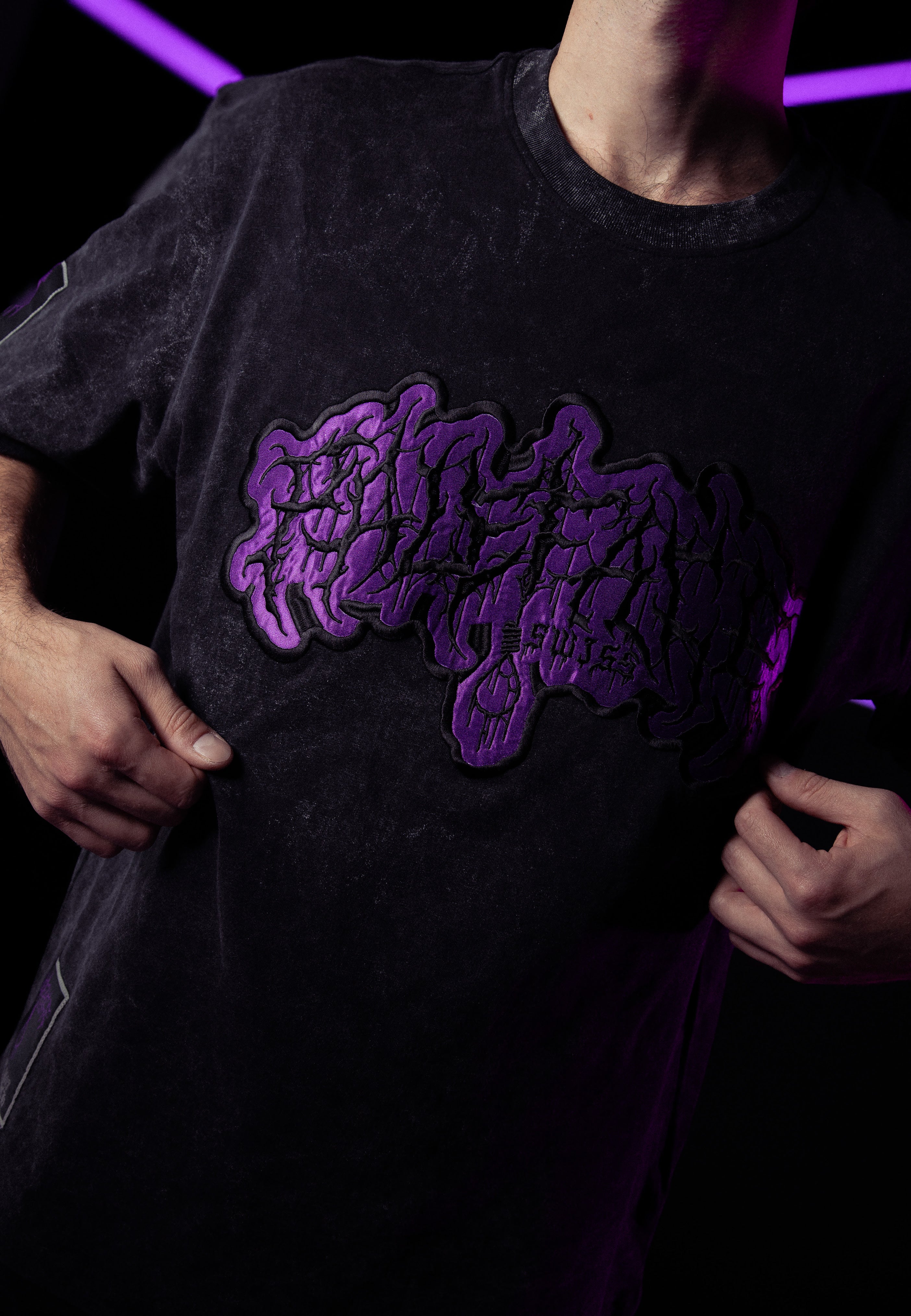 Paleface Swiss Logo Acid Wash Premium T-Shirt | Men-Image