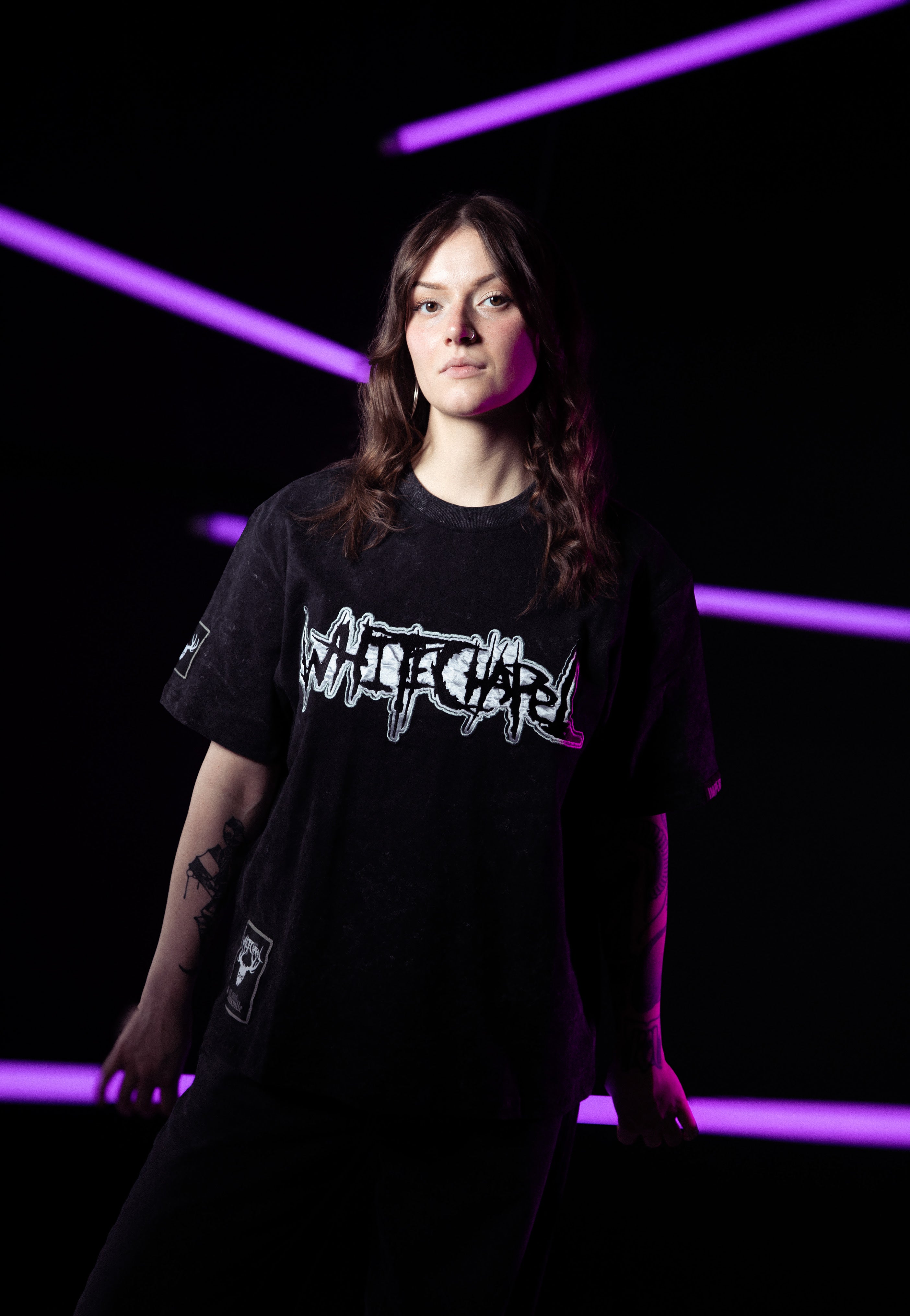 Whitechapel Logo Acid Wash Premium T-Shirt | Women-Image