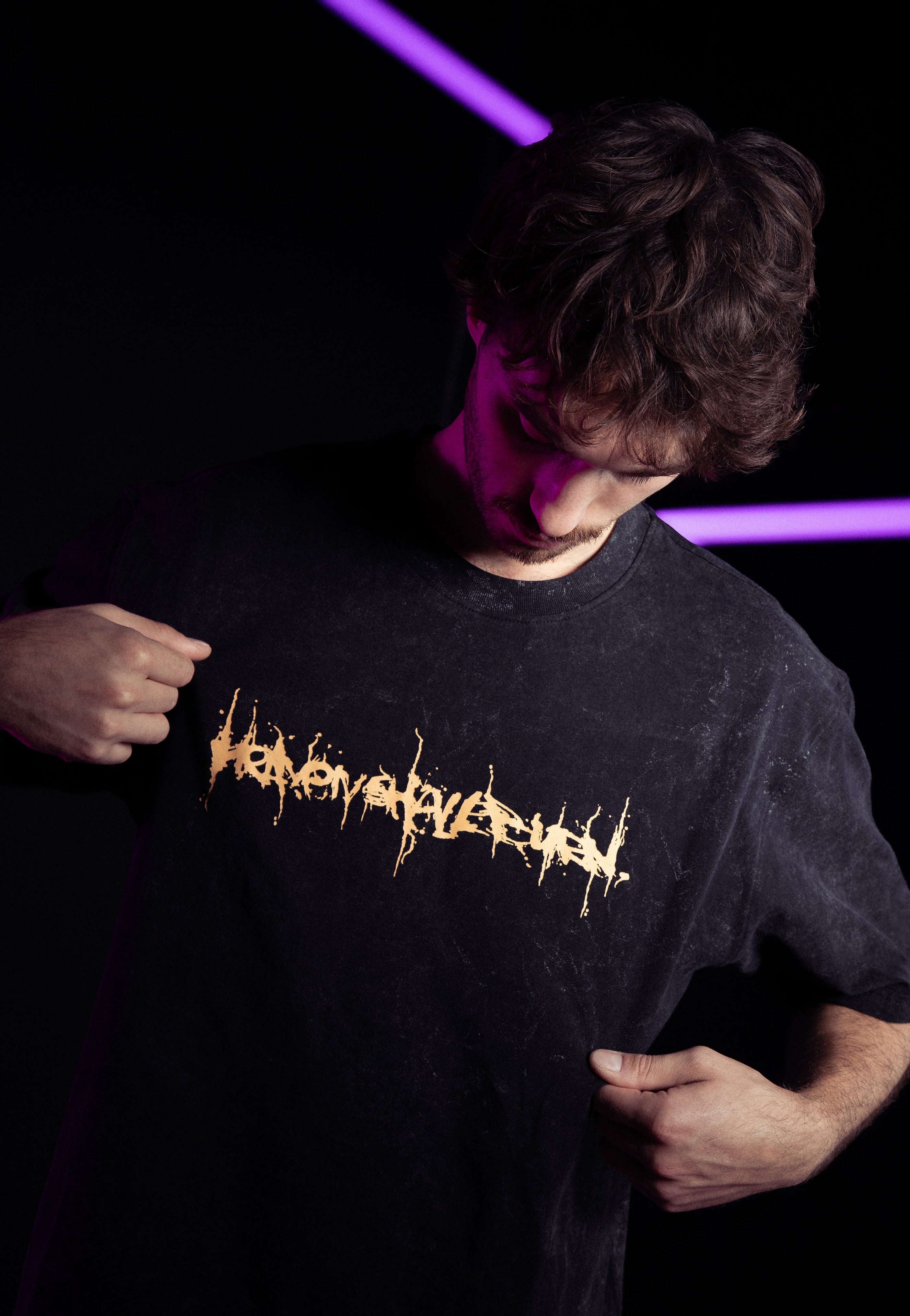 Heaven Shall Burn Logo Acid Wash Premium Tričko | Men-Image