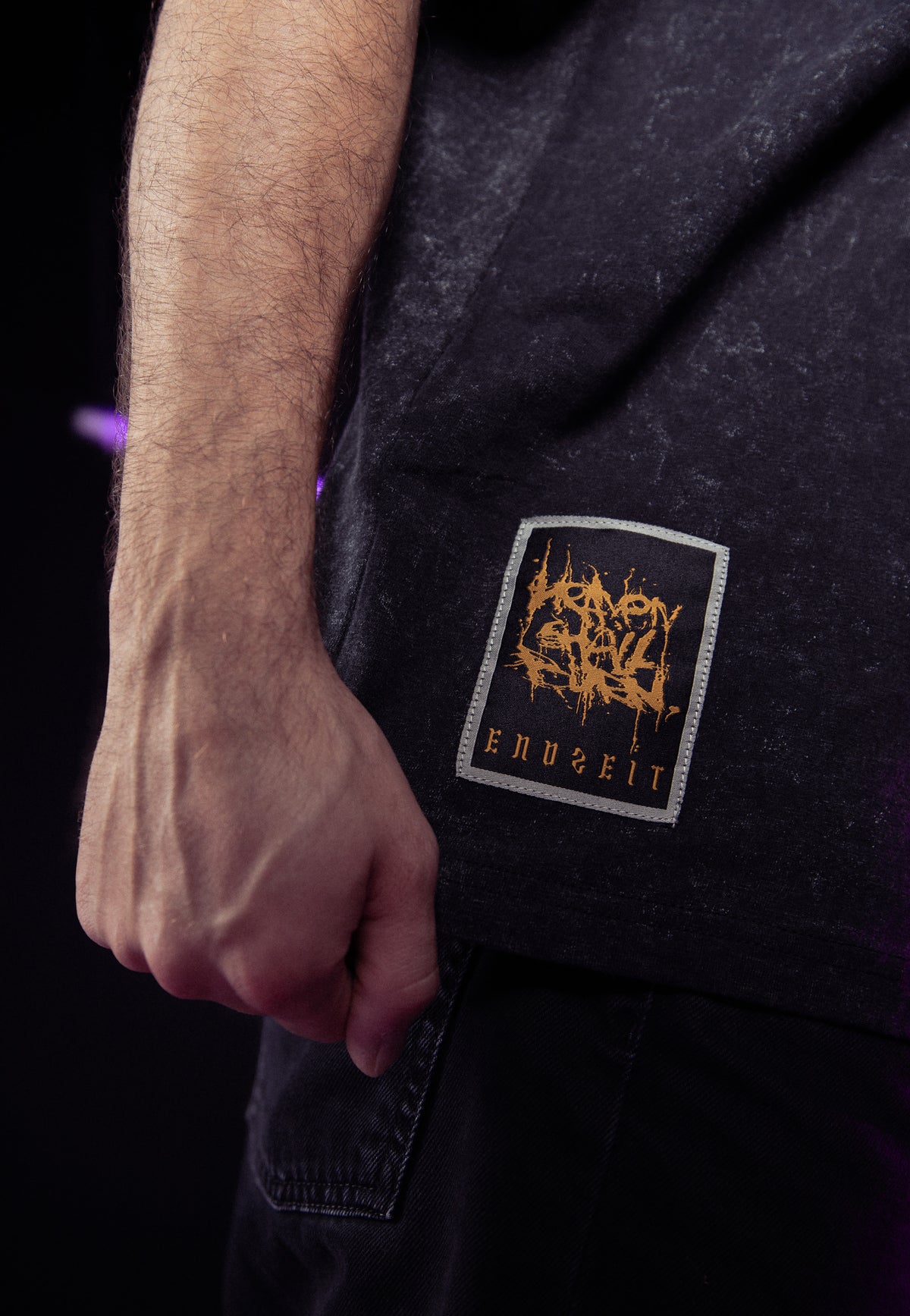 Heaven Shall Burn Logo Acid Wash Premium T-Shirt | Men-Image
