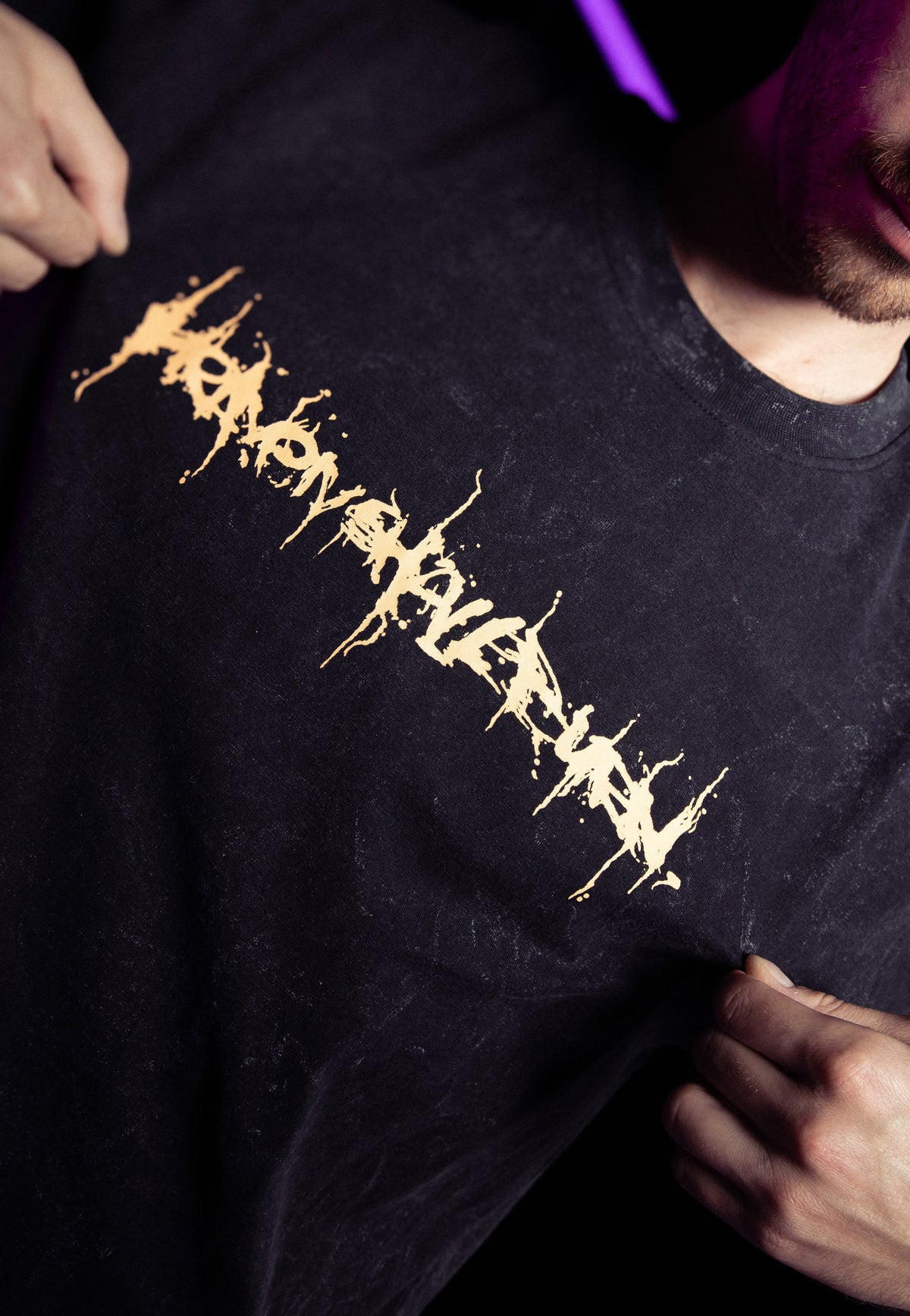 Heaven Shall Burn Logo Acid Wash Premium T-Shirt | Men-Image