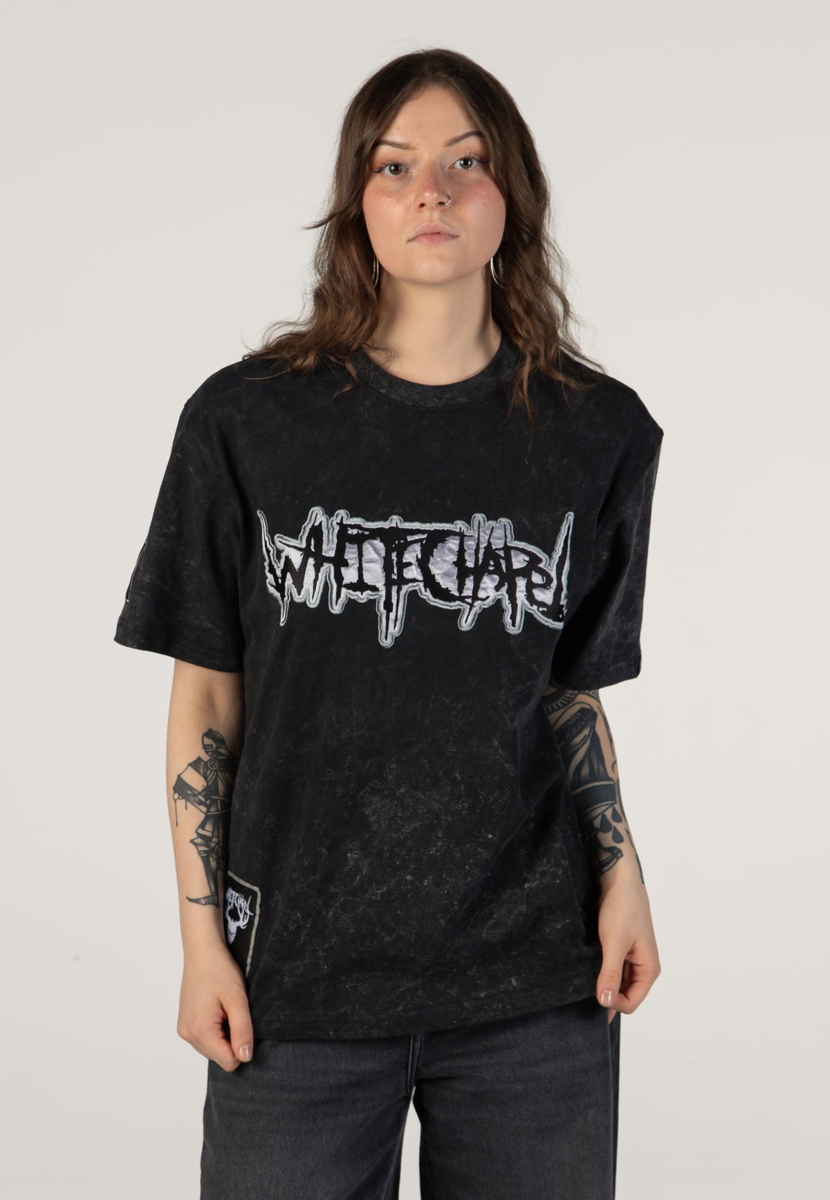 Whitechapel Logo Acid Wash Premium T-Shirt | Women-Image