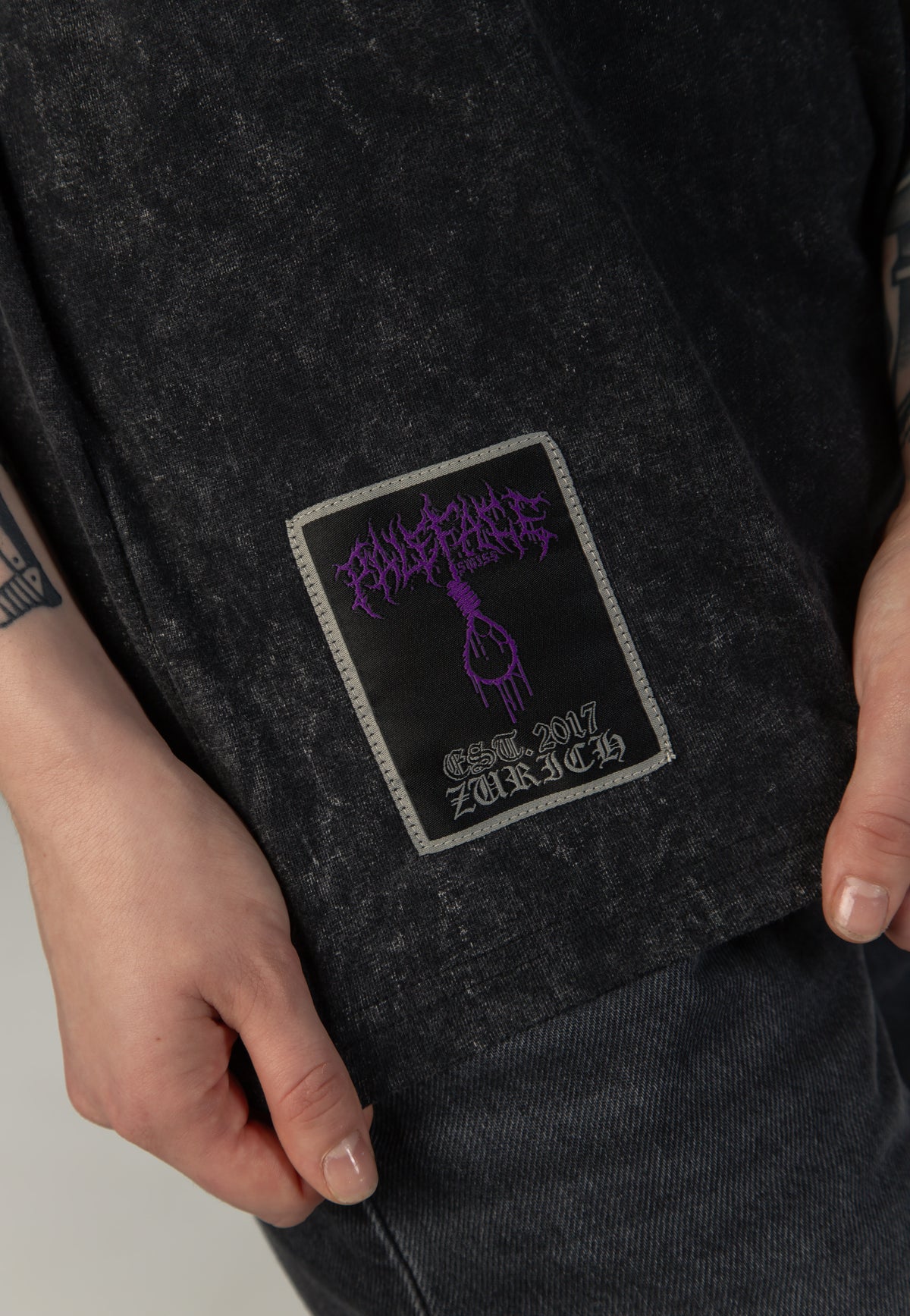 Paleface Swiss Logo Acid Wash Premium T-Shirt | Women-Image