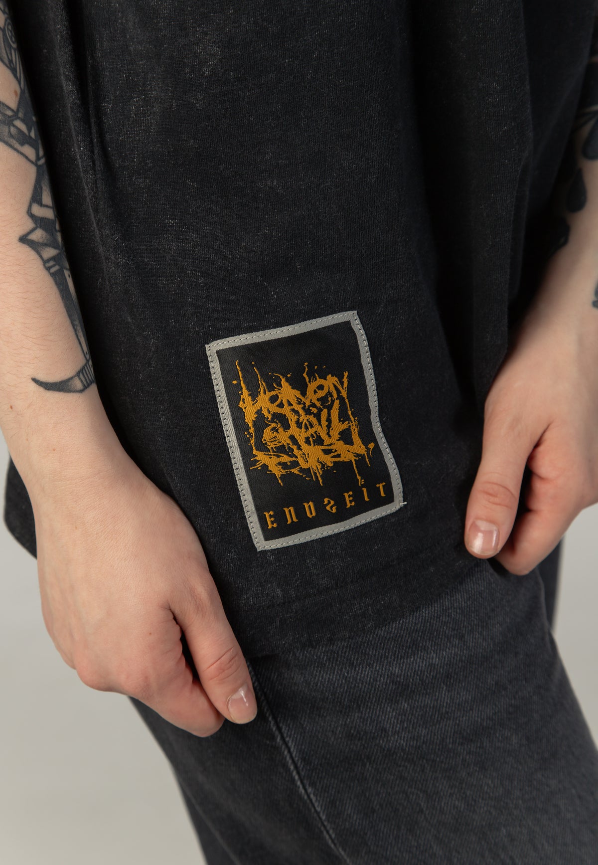 Heaven Shall Burn Logo Acid Wash Premium T-Shirt | Women-Image