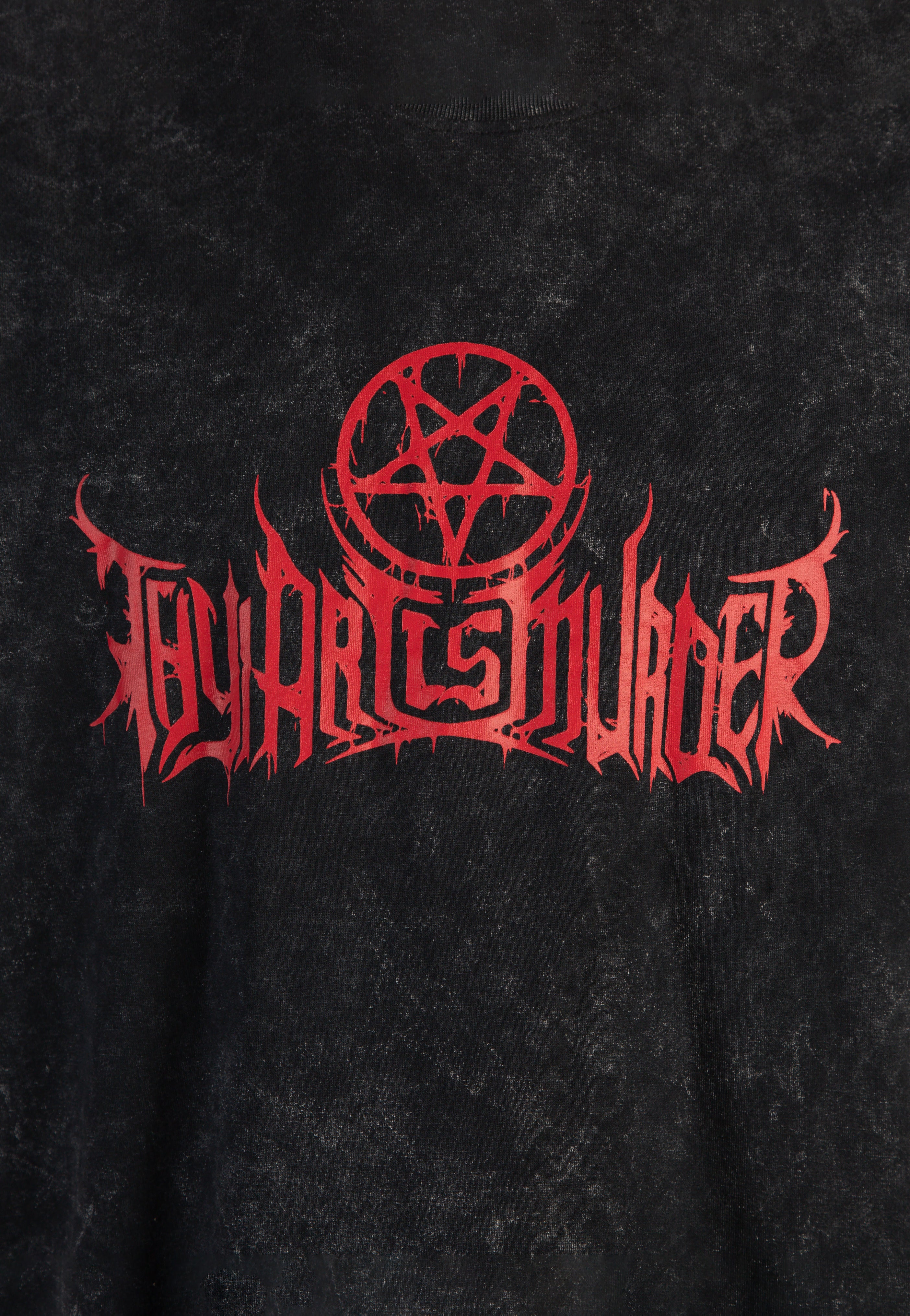 Thy Art Is Murder Logo Acid Wash Premium T-Shirt | Men-Image