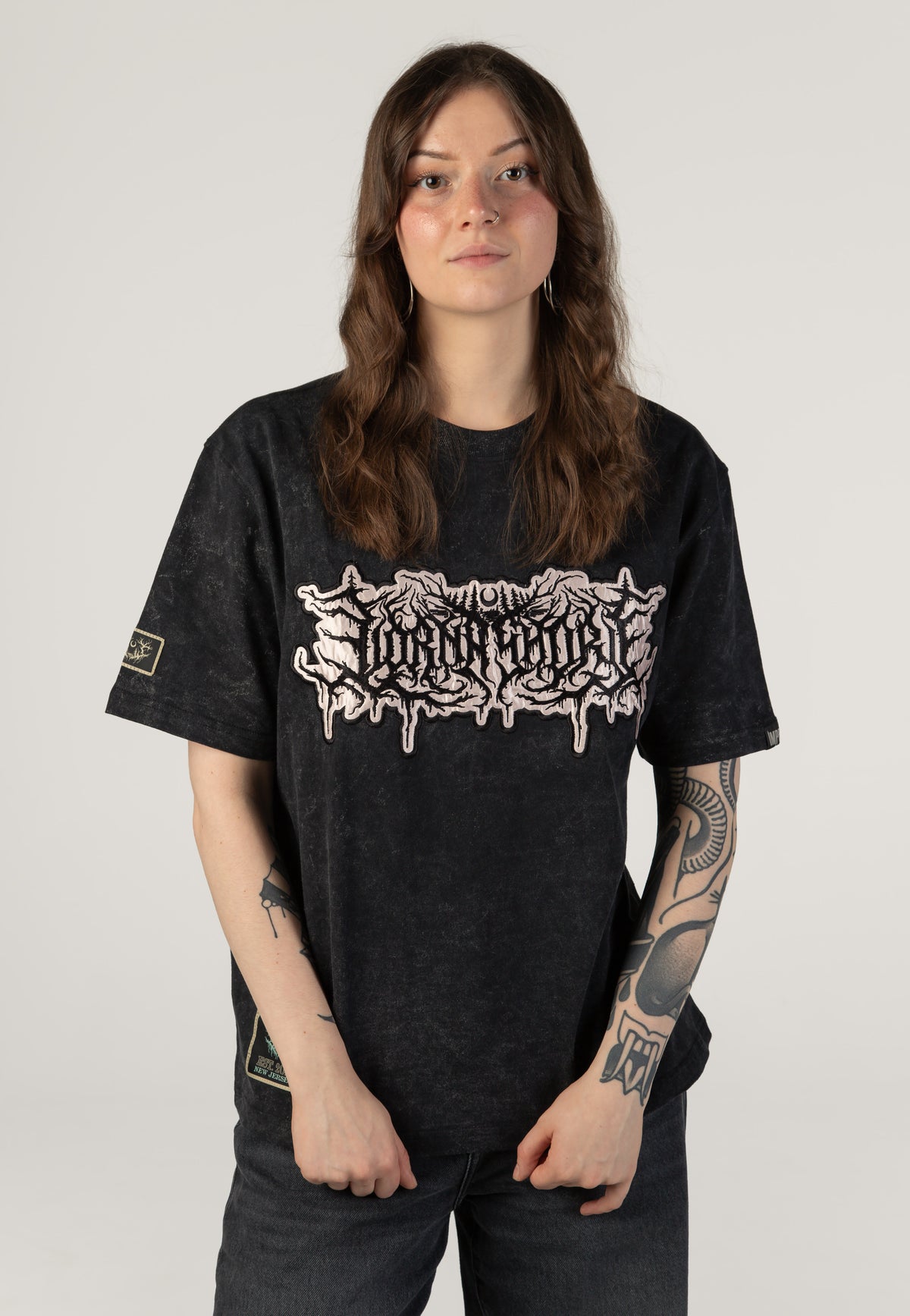 Lorna Shore Logo Acid Wash Premium T-Shirt | Women-Image