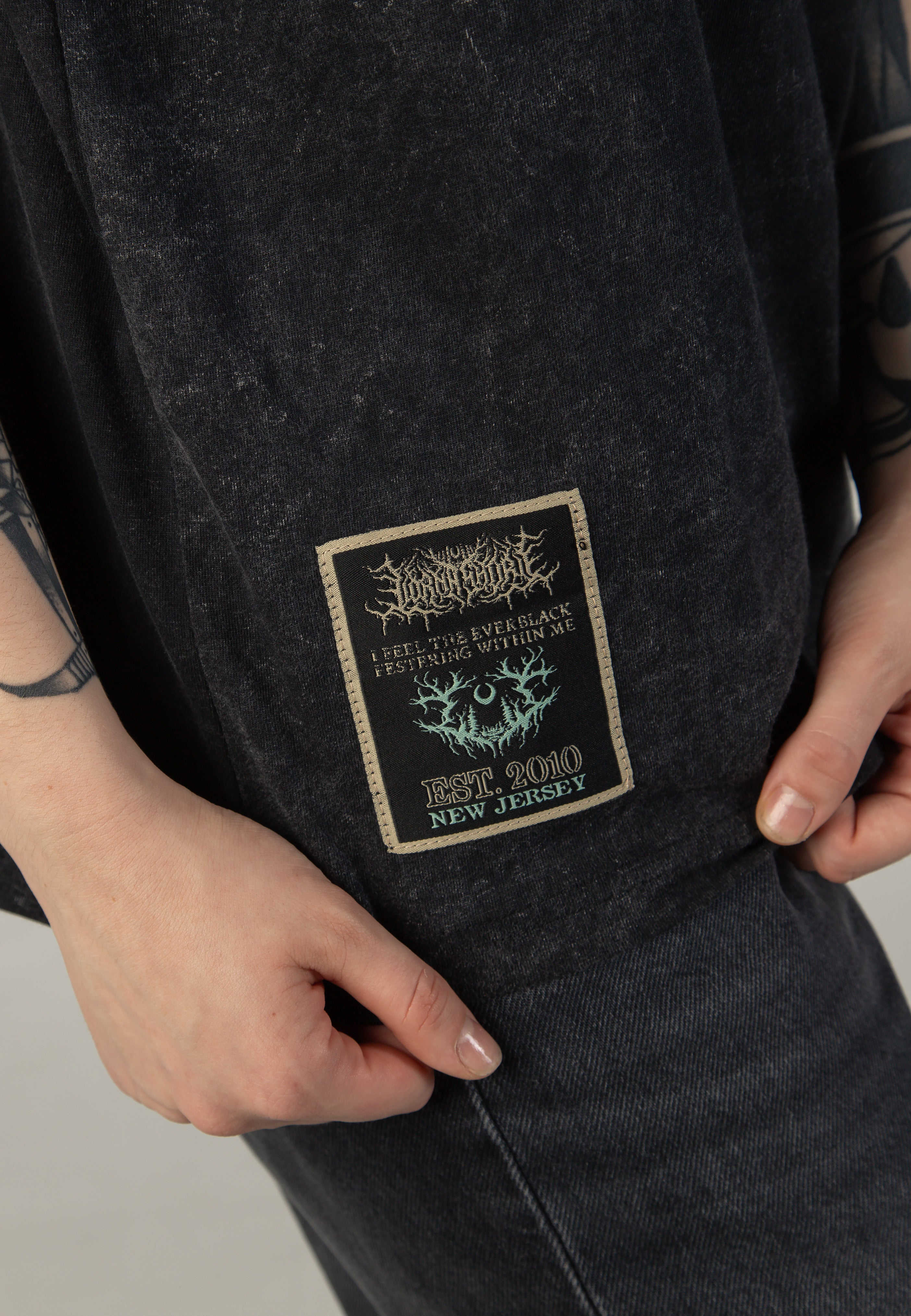 Lorna Shore Logo Acid Wash Premium T-Shirt | Women-Image