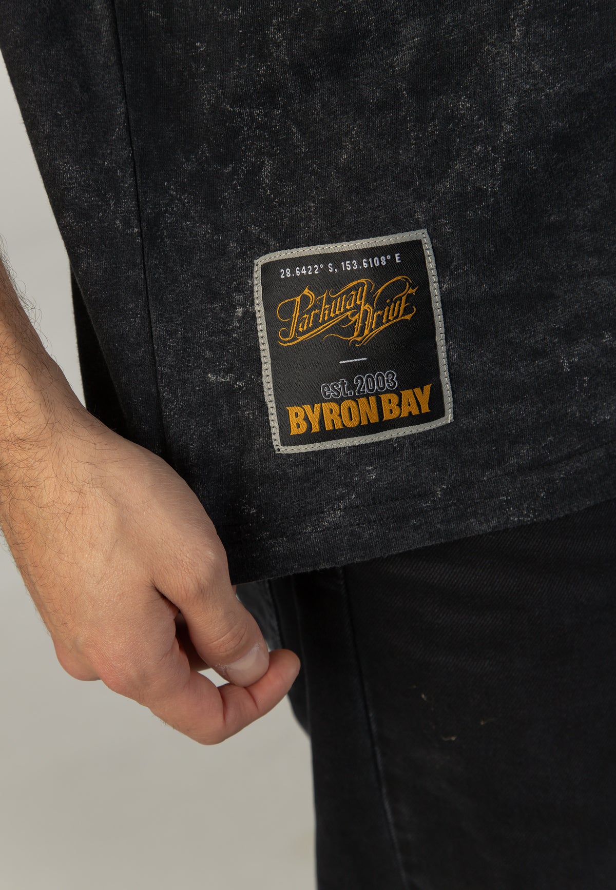 Parkway Drive Logo Acid Wash Premium T-Shirt | Men-Image