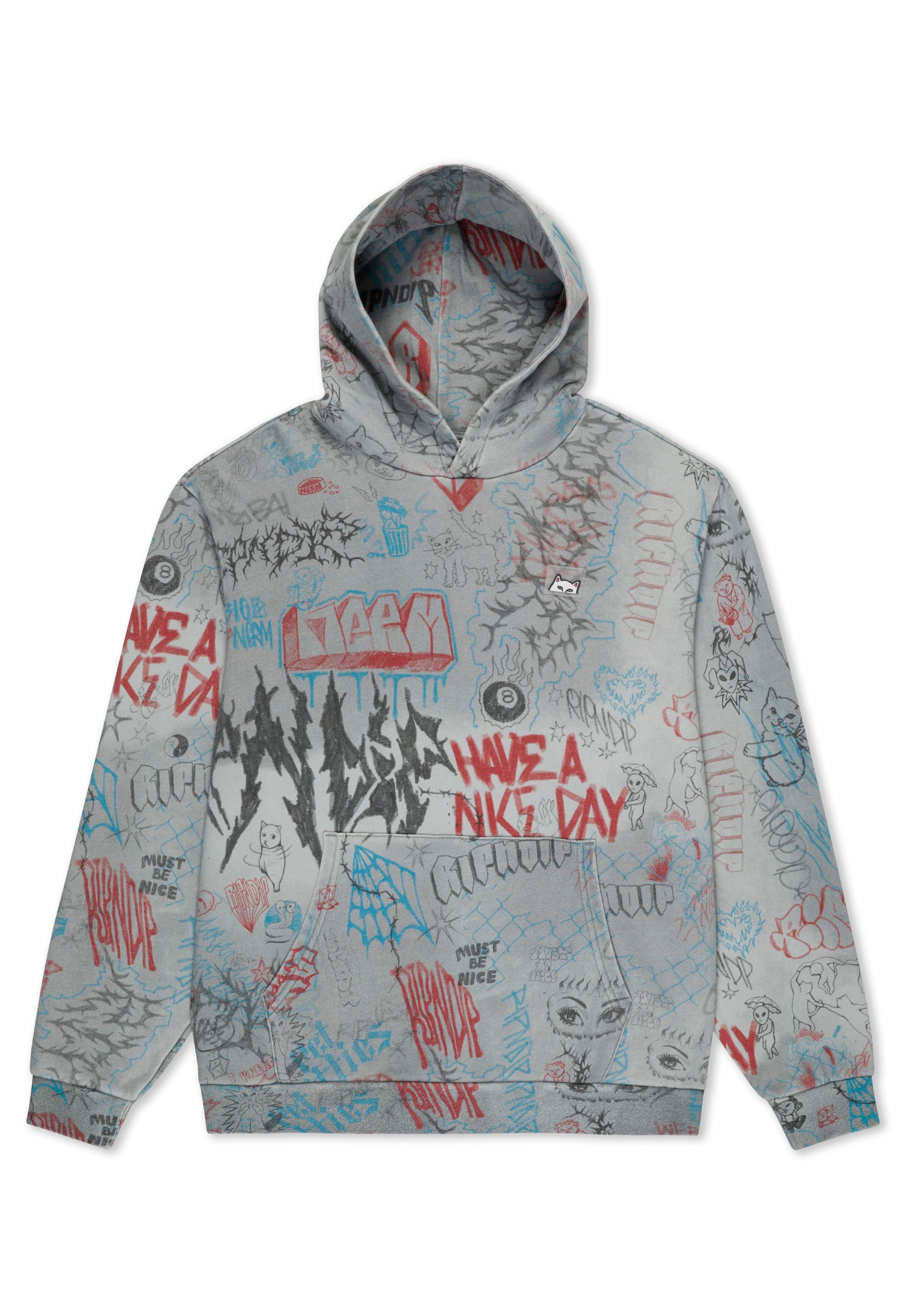 RIPNDIP - Marker Sage Grey Vintage Wash  - Hoodie | Men-Image