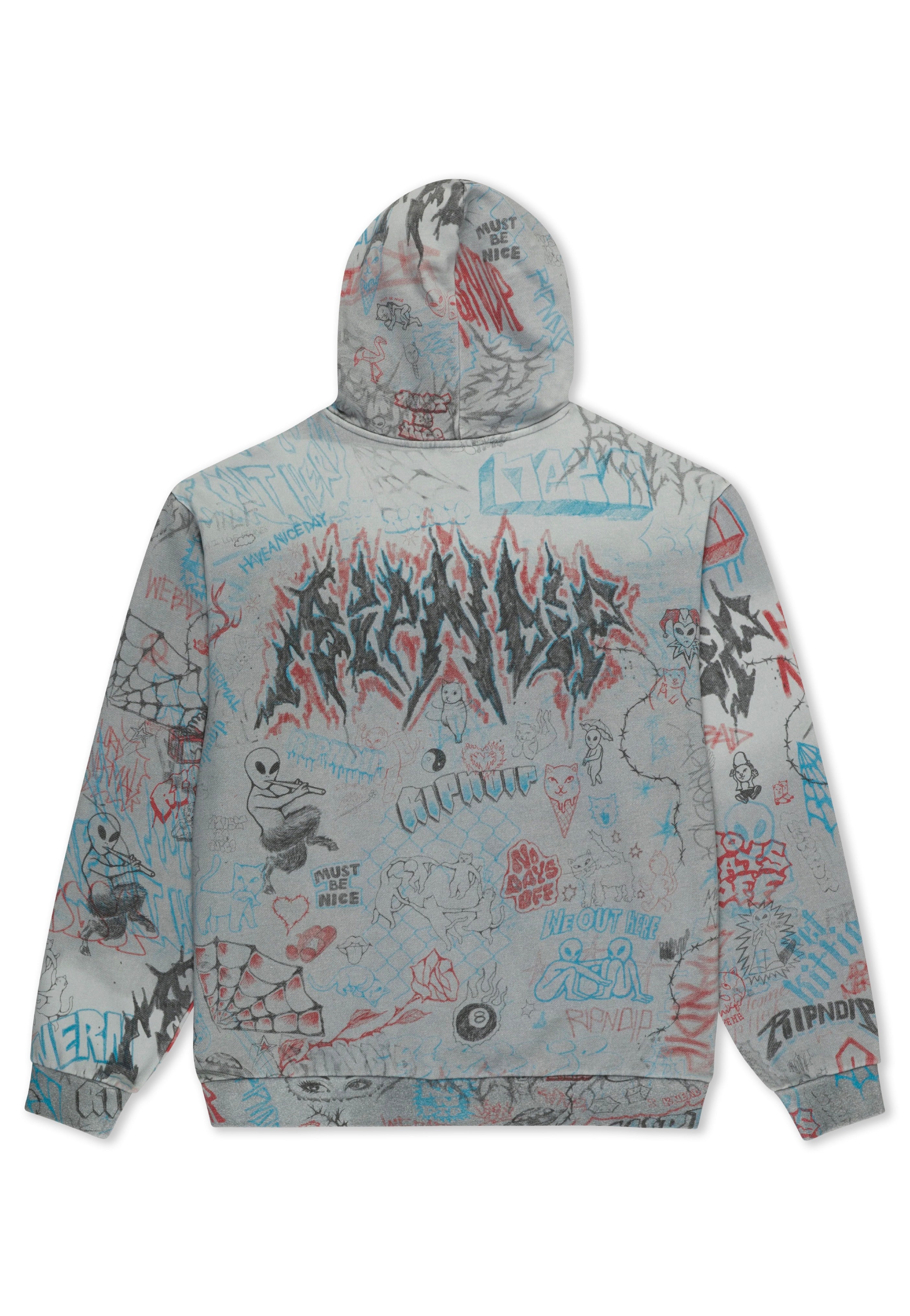 RIPNDIP - Marker Sage Grey Vintage Wash  - Hoodie | Men-Image